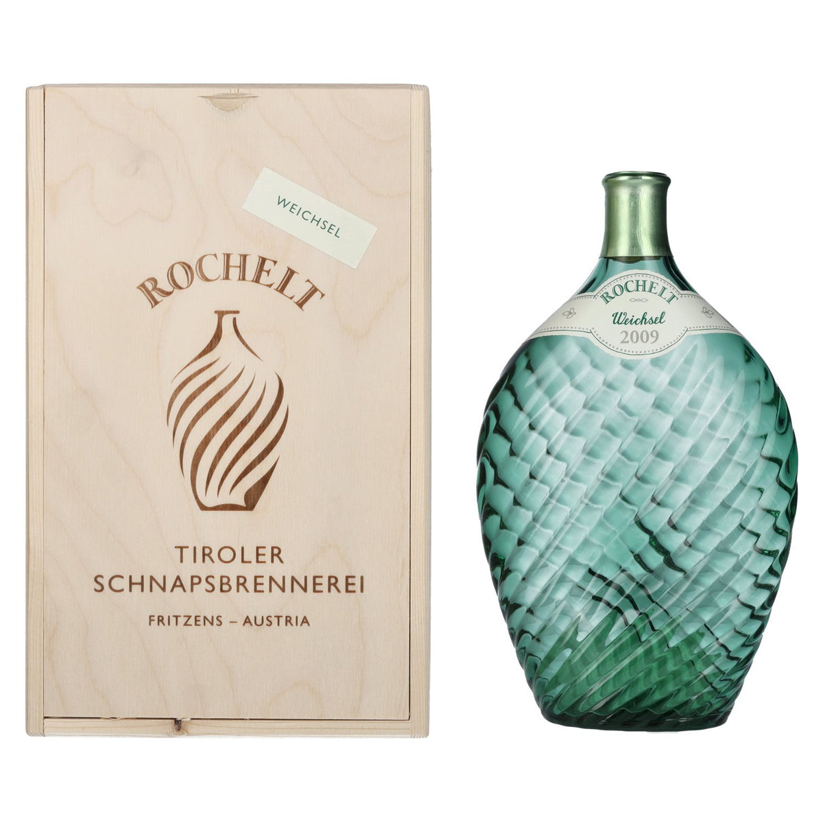 Rochelt Weichsel 2009 50% vol. 0.7 l in a wooden box