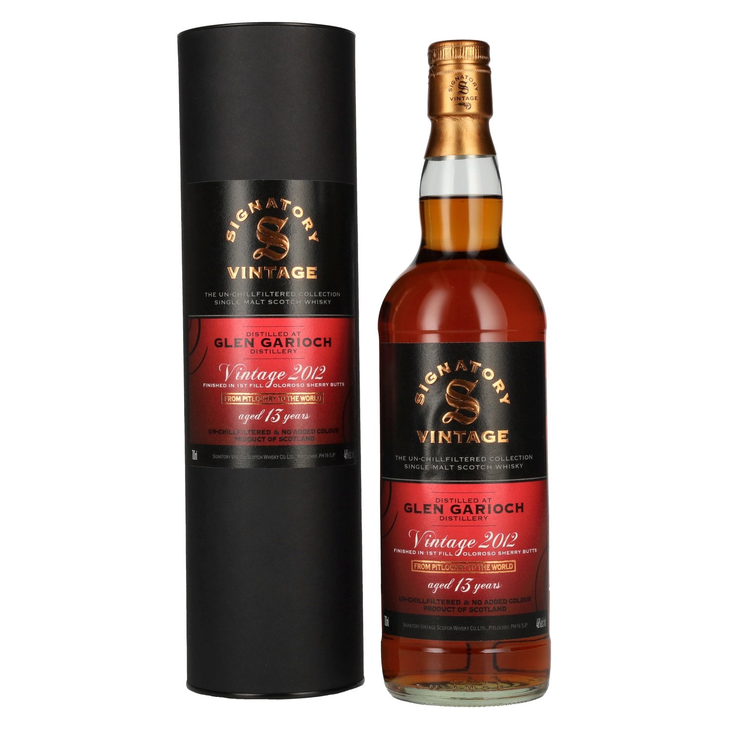 Signatory Vintage GLEN GARIOCH 13 Years Old The Un-Chillfiltered 2012 46% Vol. 0,7l en coffret cadeau
