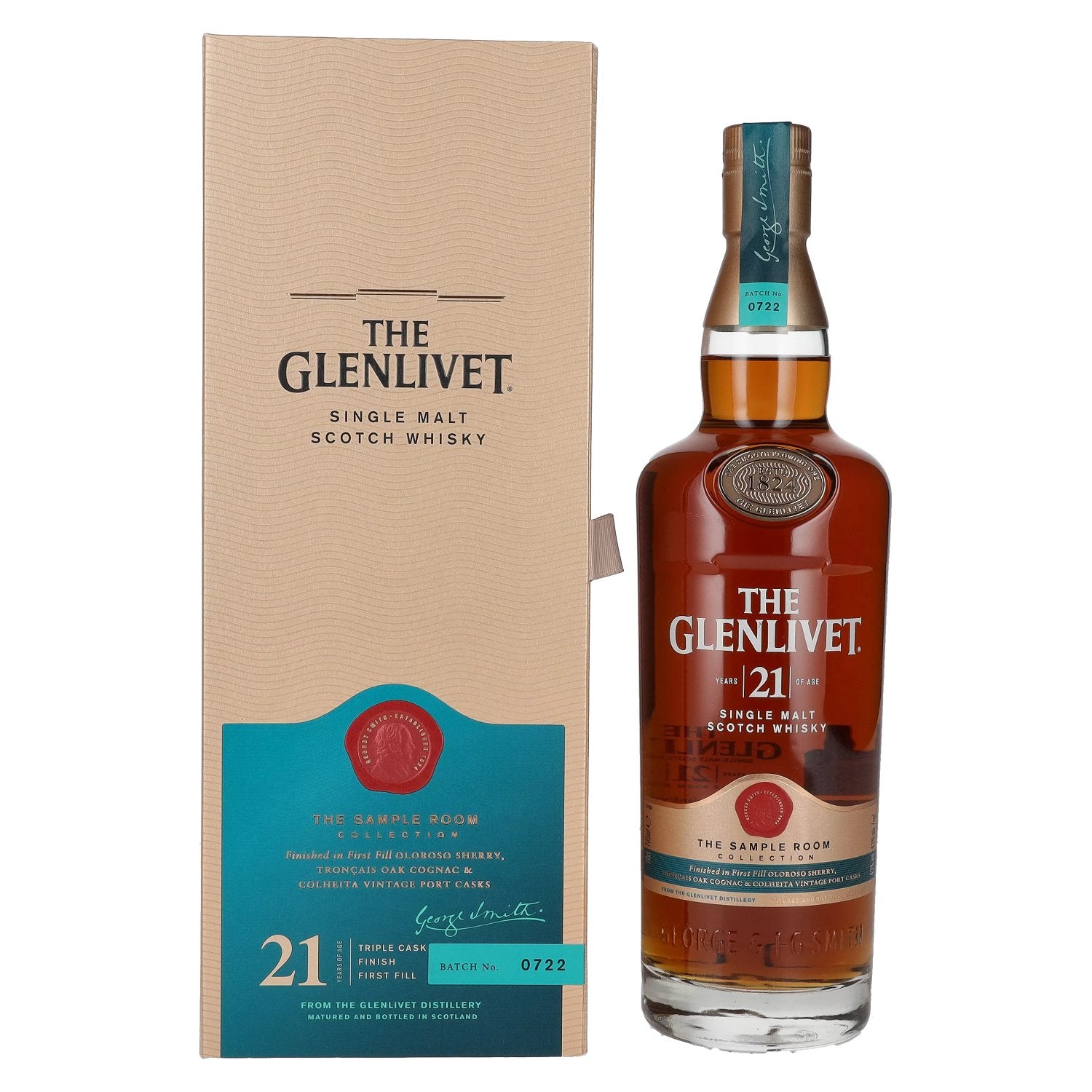 The Glenlivet 21 Years Old THE SAMPLE ROOM COLLECTION Single Malt Scotch Whisky 43% Vol. 0.7l in geschenkverpakking