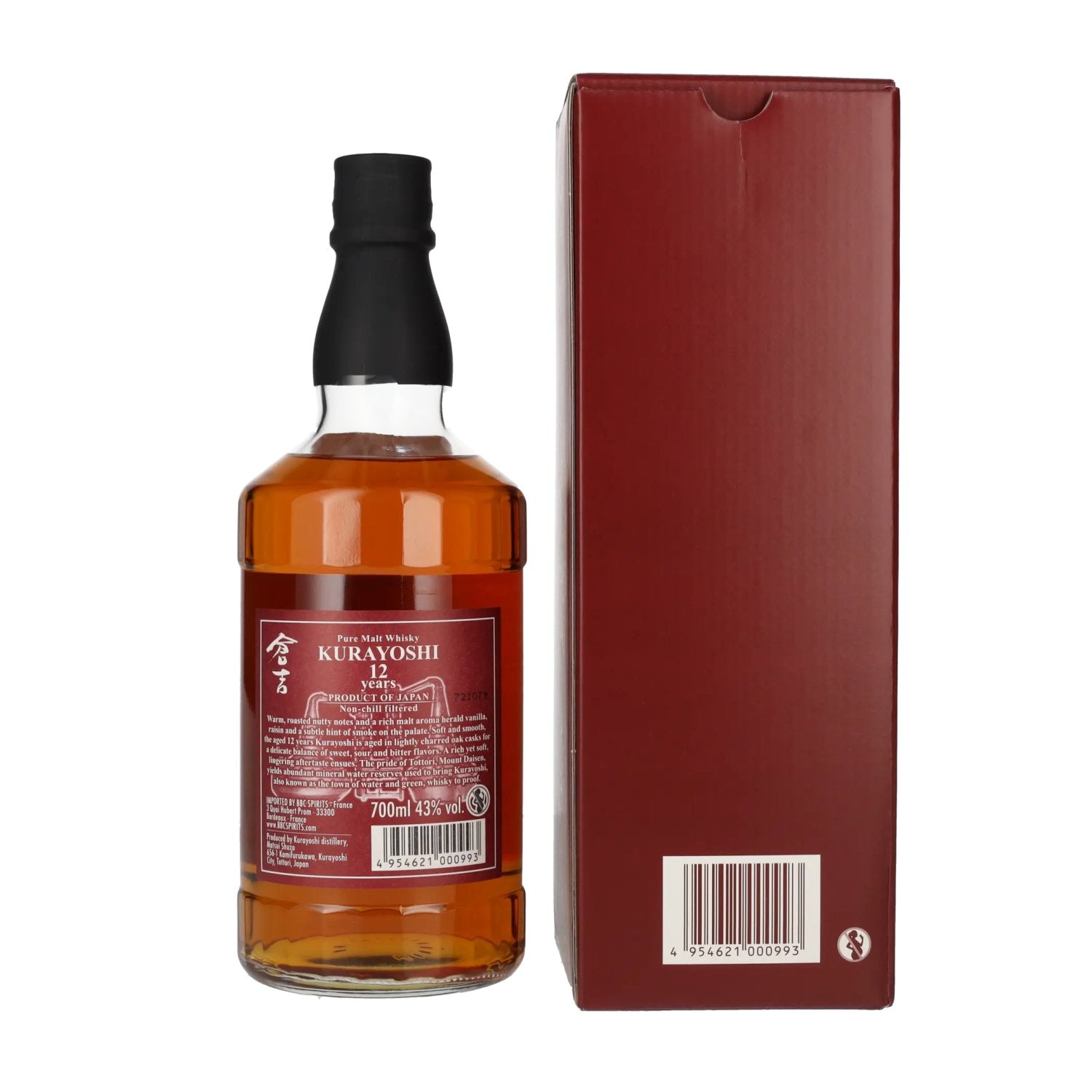 Matsui Whisky THE KURAYOSHI 12 Years Old Pure Malt Whisky 43% Vol. 0,7l in gift box