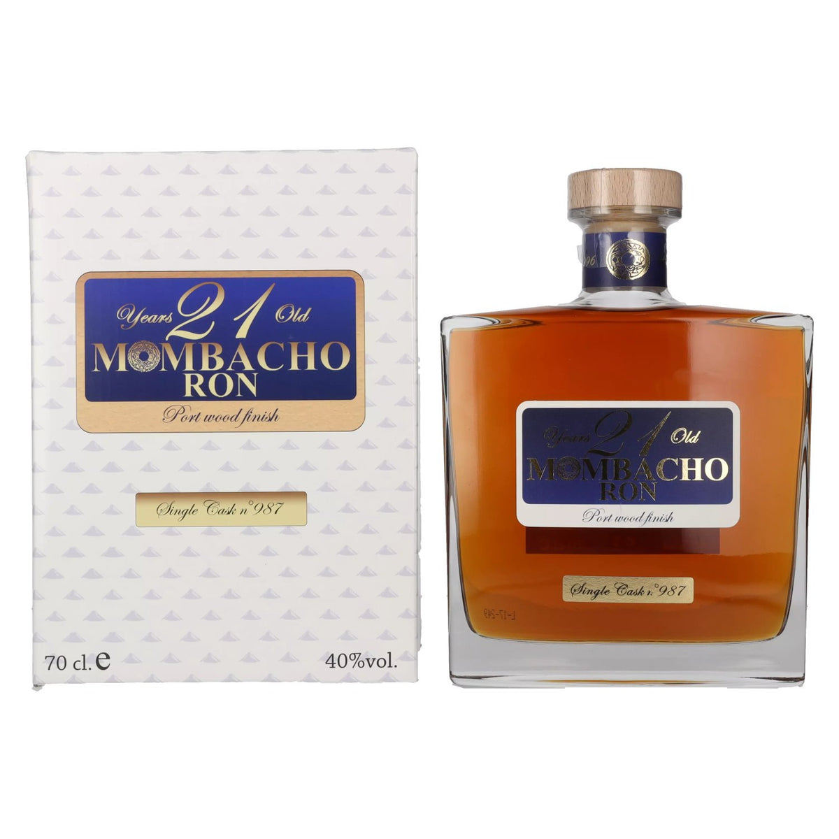 Mombacho Ron 21 Years Old Old Port Wood Finish 40% vol. 0.7 l in a gift box