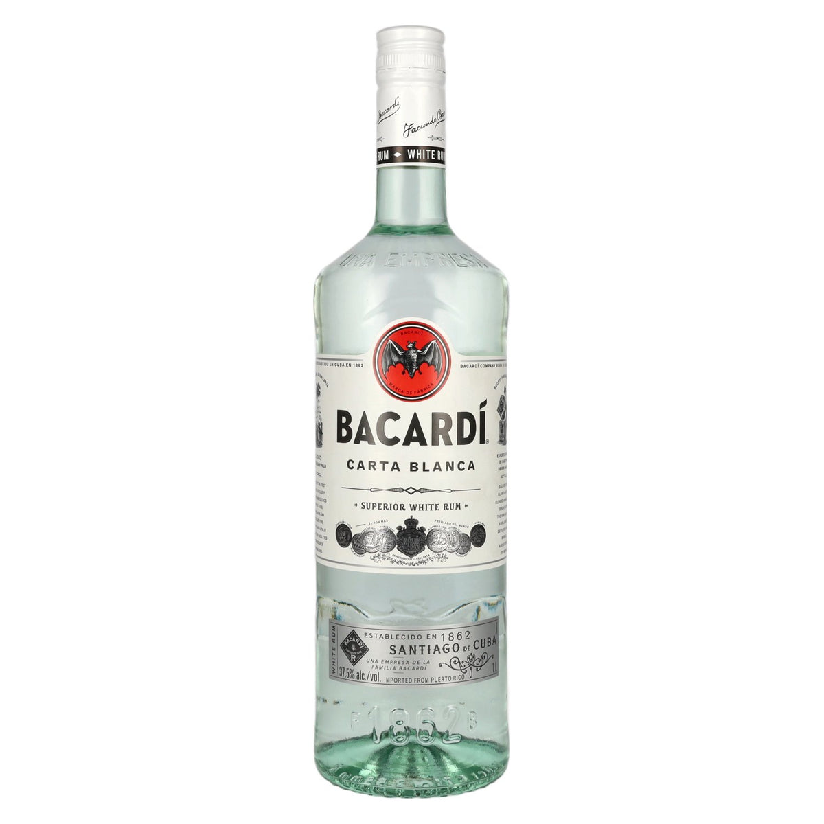 Bacardi Ron Carta Blanca Superior 37,5% vol. 1 l