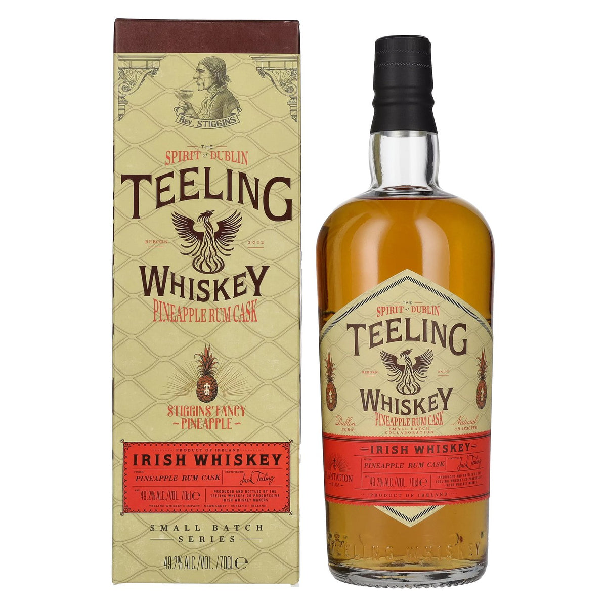 Teeling Whiskey PINEAPPLE Rum Cask Irish Whiskey 49,2 % vol., 0,7 l, dans un coffret cadeau