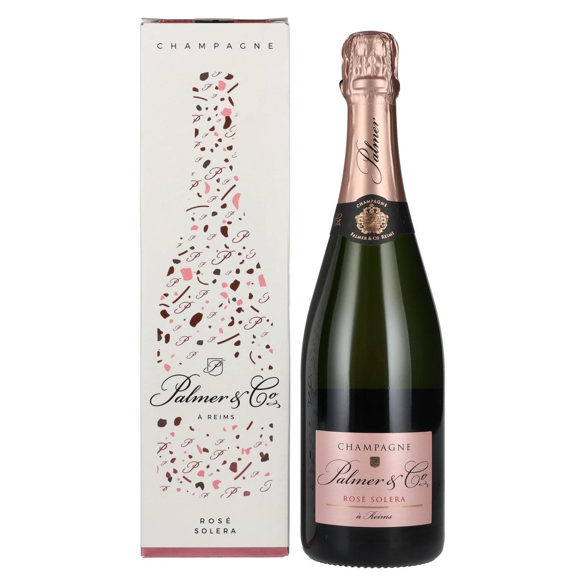 Palmer &amp; Co Champagne Rosé Solera Brut 12% ABV 0.75l in a gift box