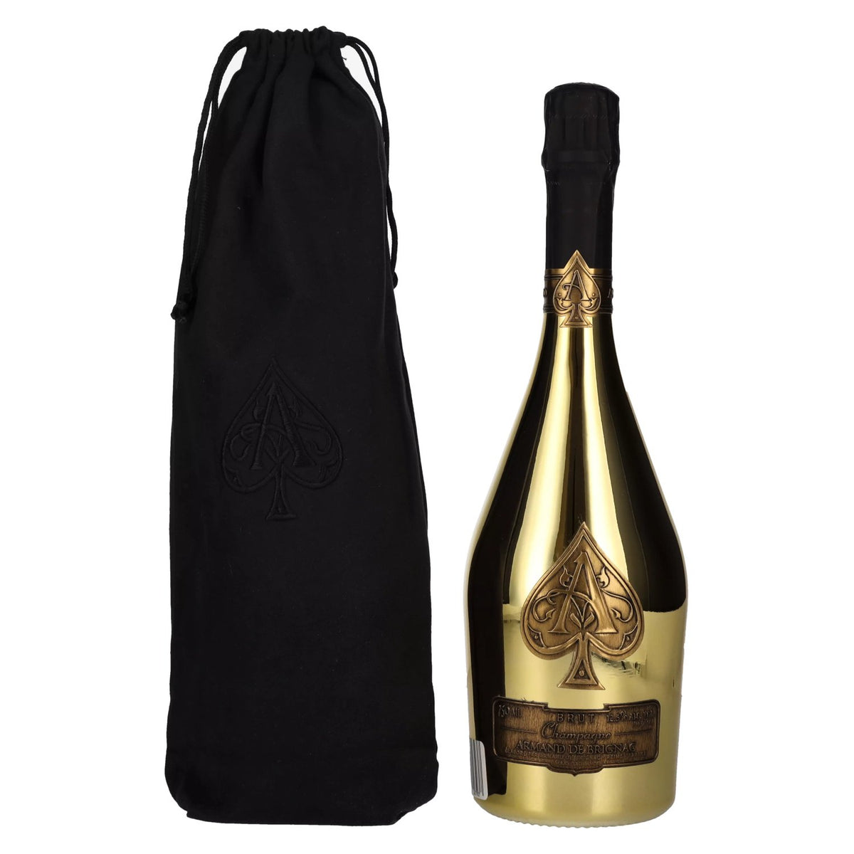 Champagne Armand de Brignac Brut Gold 12,5 % vol., 0,75 l, dans un sac en velours