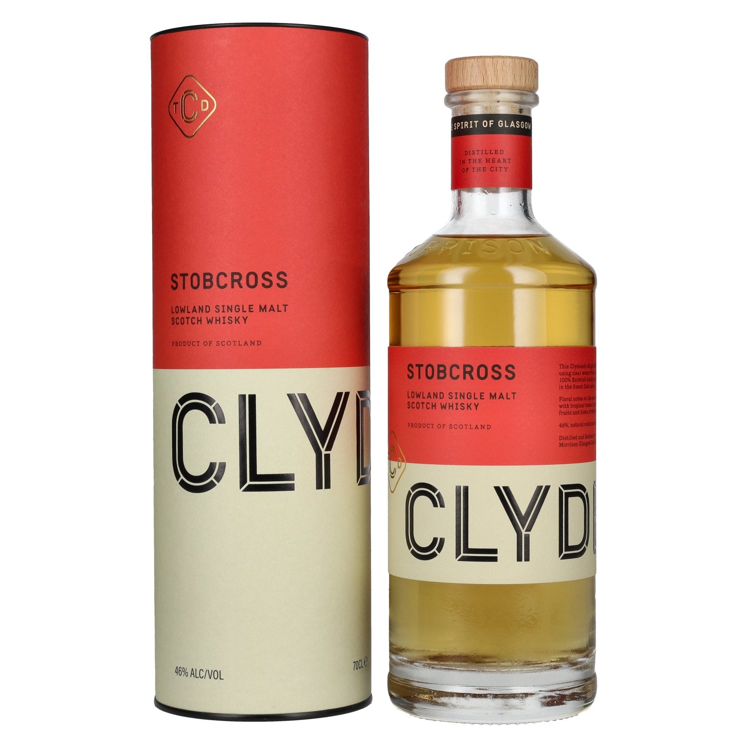 Clydeside STOBCROSS Lowland Single Malt 46% Vol. 0,7l in geschenkverpakking