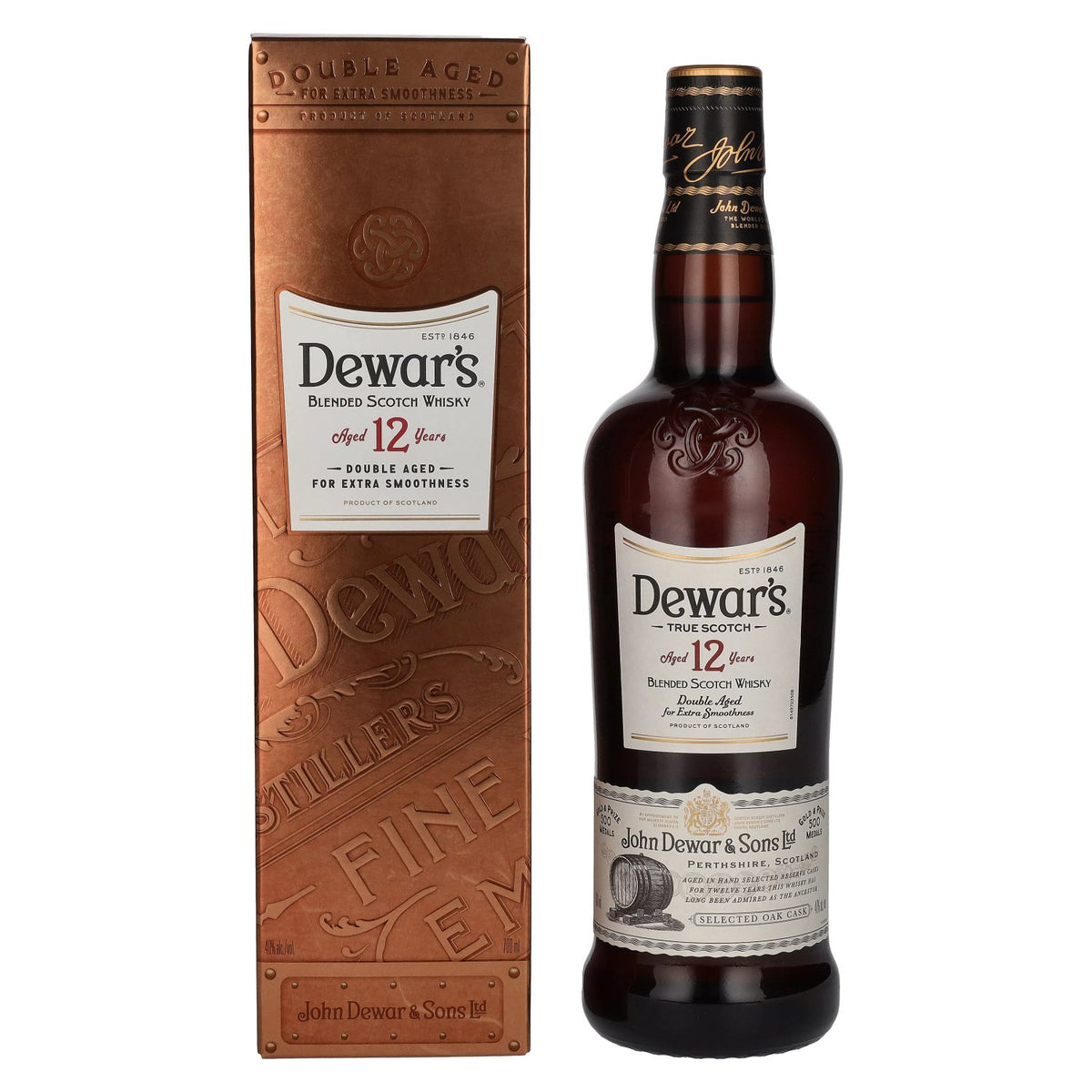 Dewar's 12 Years Old Blended Scotch Whisky 40% Vol. 0,7l in Geschenkbox