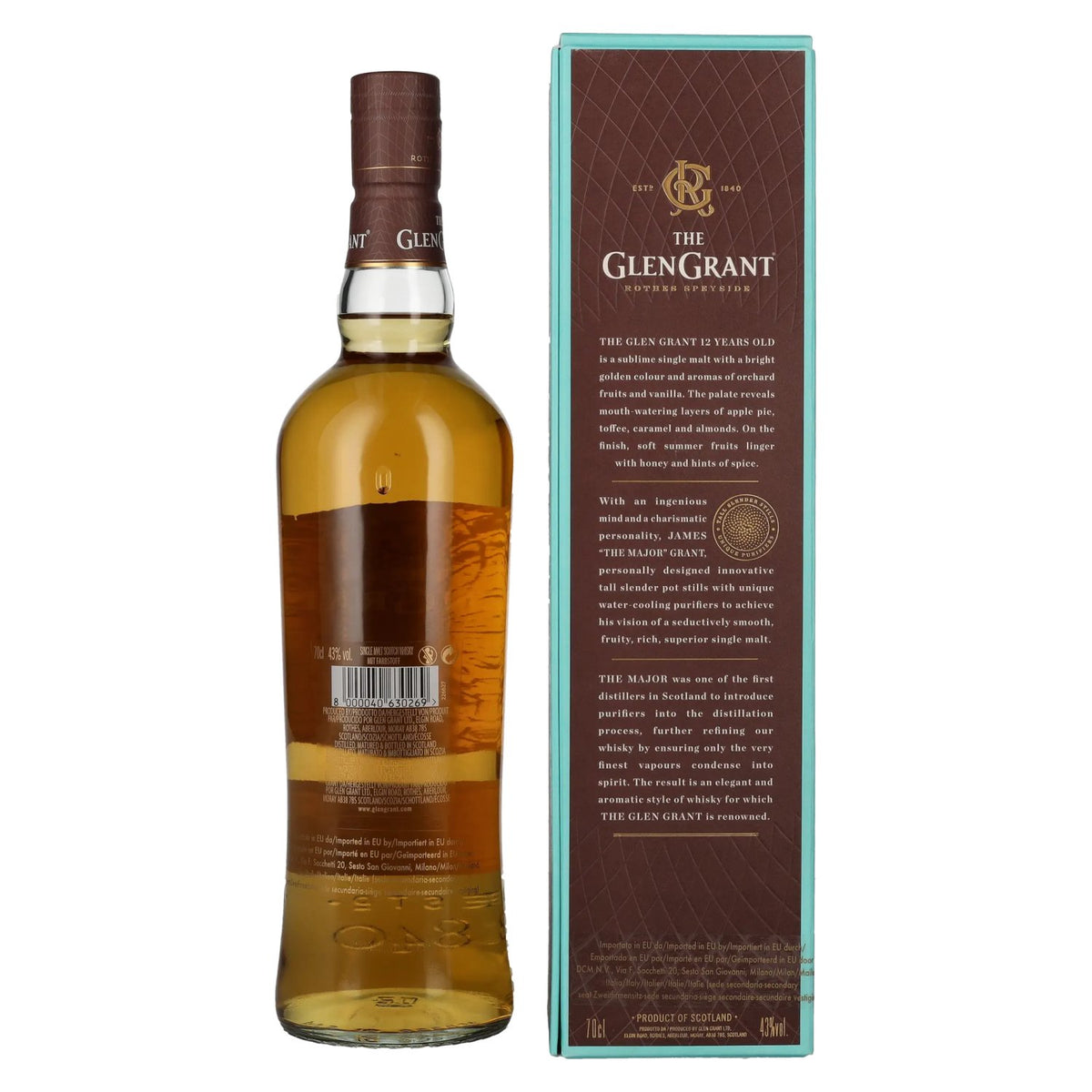 Glen Grant 12 Years Old Single Malt 43% Vol. 0,7l in Geschenkbox
