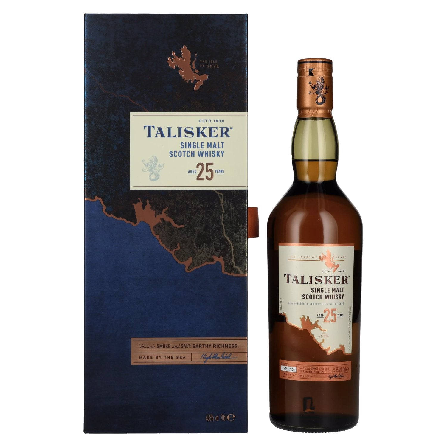 Talisker 25 Years Old Single Malt Whisky 45,8% Vol. 0,7l in geschenkverpakking