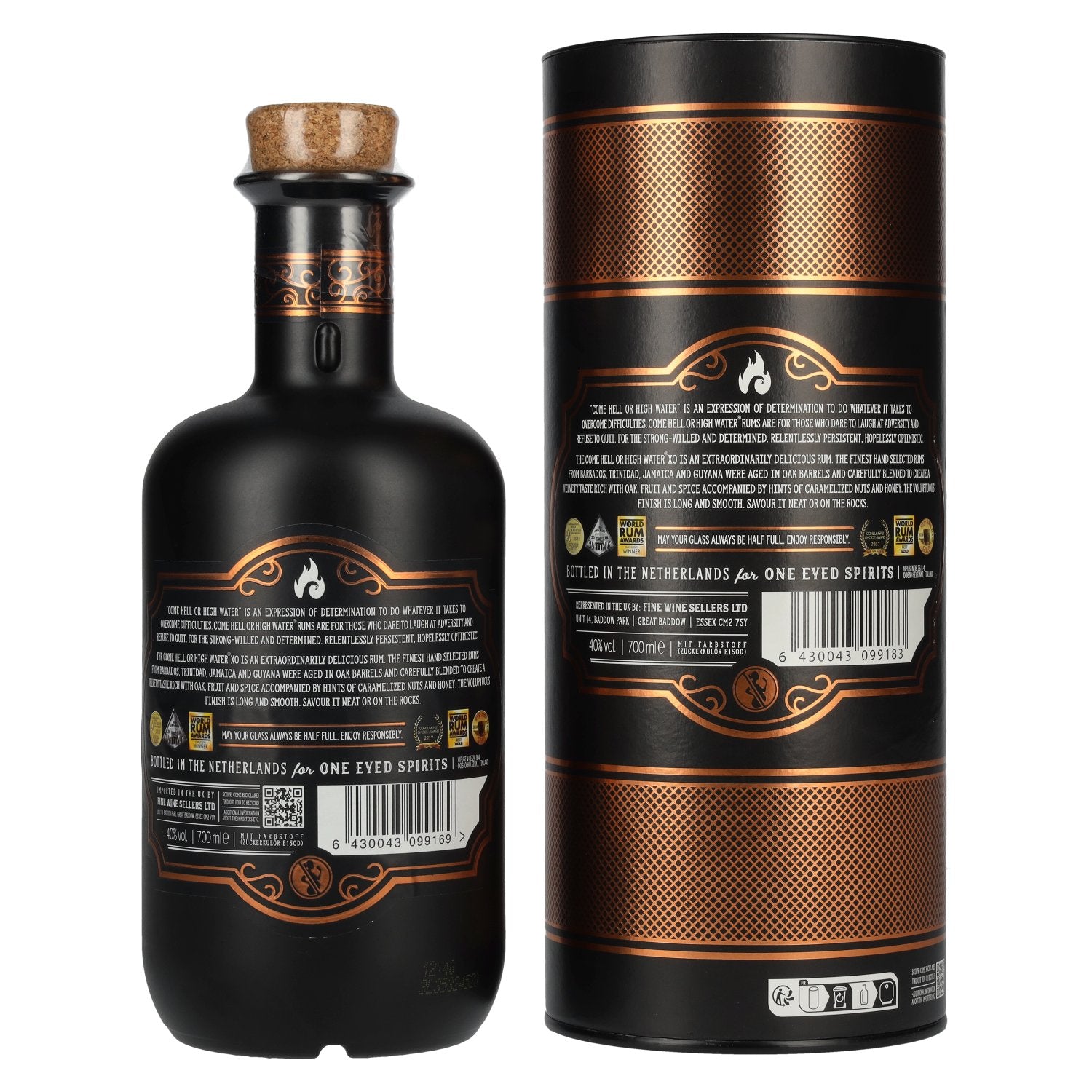Come Hell or High Water XO Rum 40% Vol. 0,7l in Geschenkbox