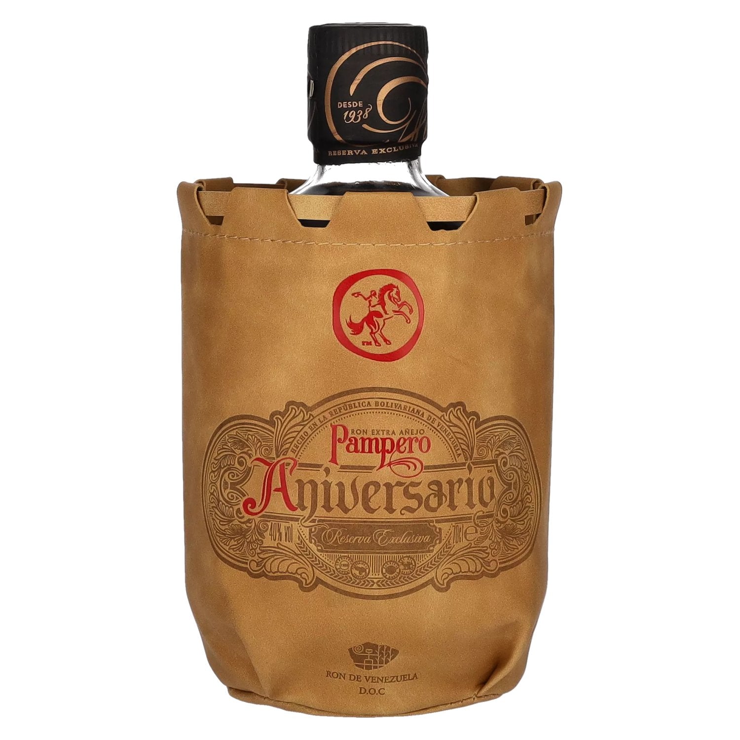 Pampero Aniversario Reserva Exclusiva Roner Extra Añejo 40% Vol. 0,7l in lederen etui