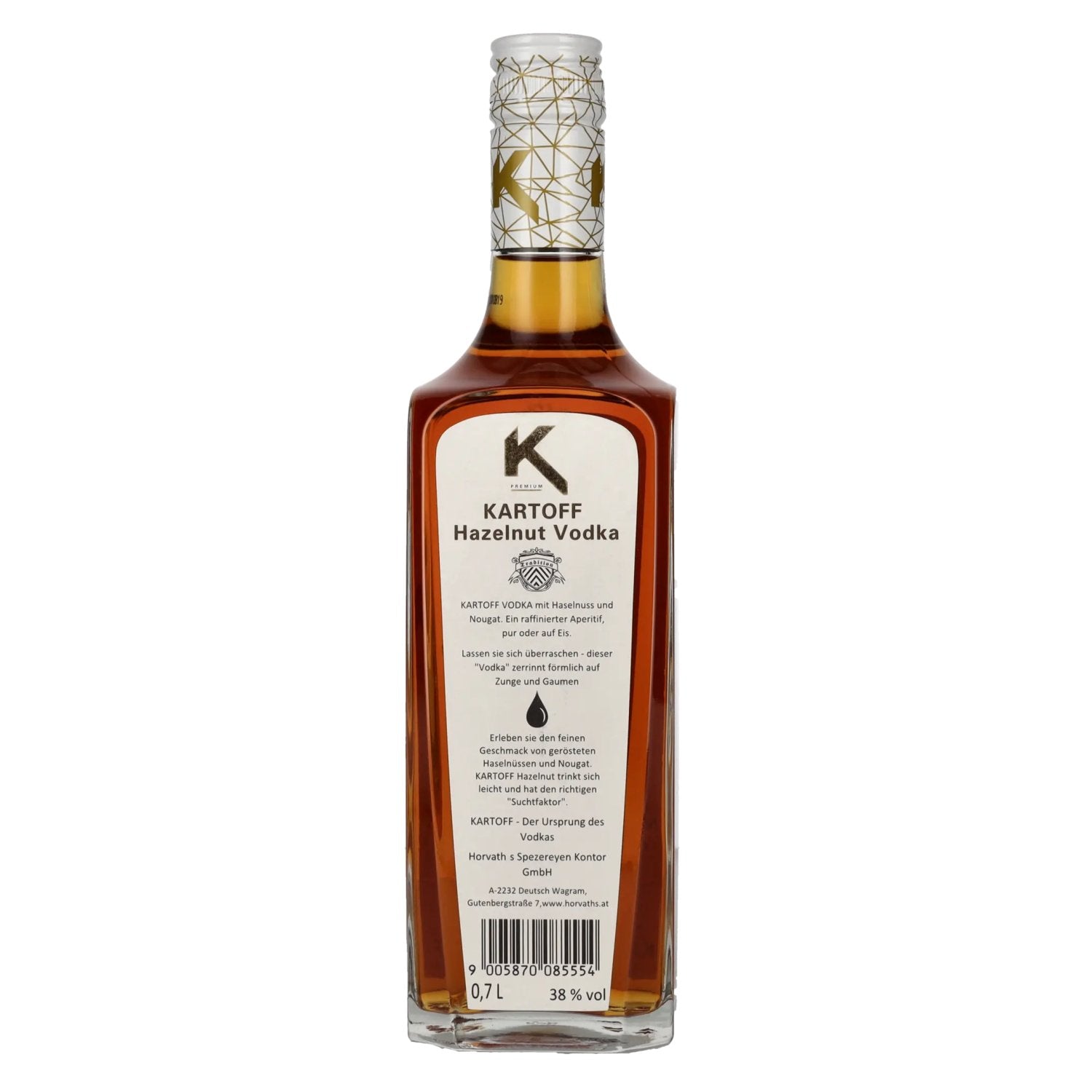 Kartoff Drievoudig Gedistilleerd Hazelnoot Vodka 38 Vol. 0,7l
