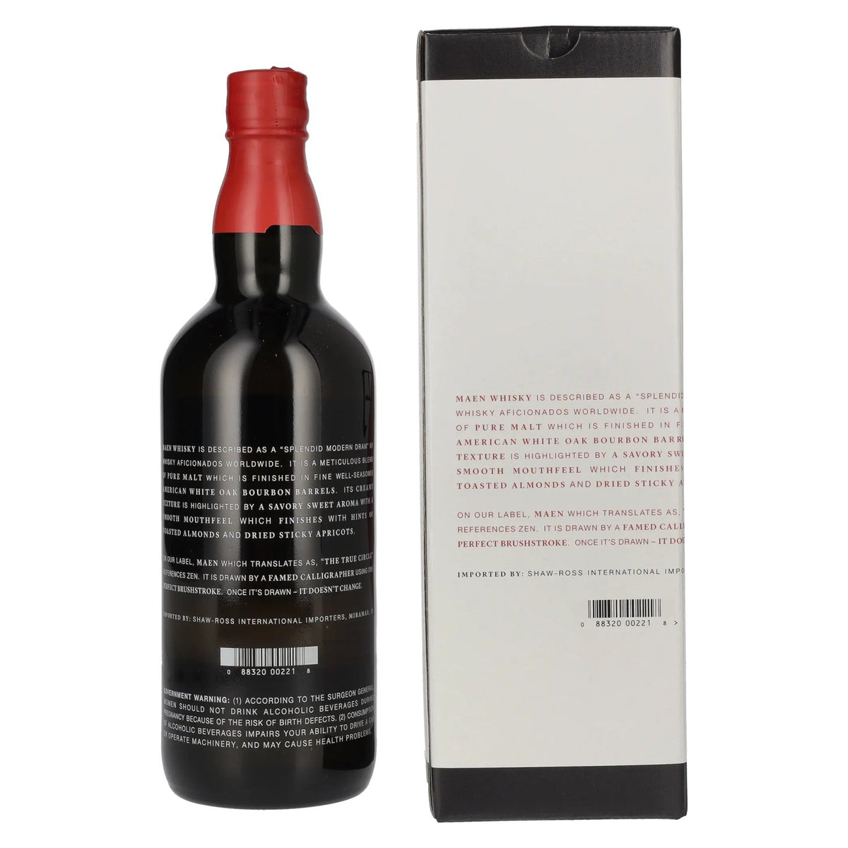 Maen The Perfect Circle, whisky de 8 ans d'âge, 43 % vol., 0,7 l, dans un coffret cadeau