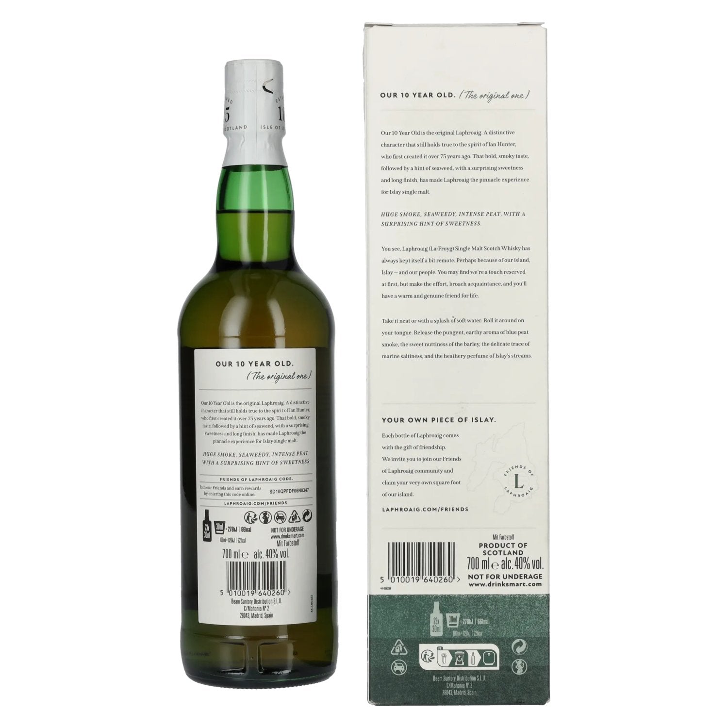 Laphroaig 10 Years Old 40% Vol. 0,7l in Geschenkbox