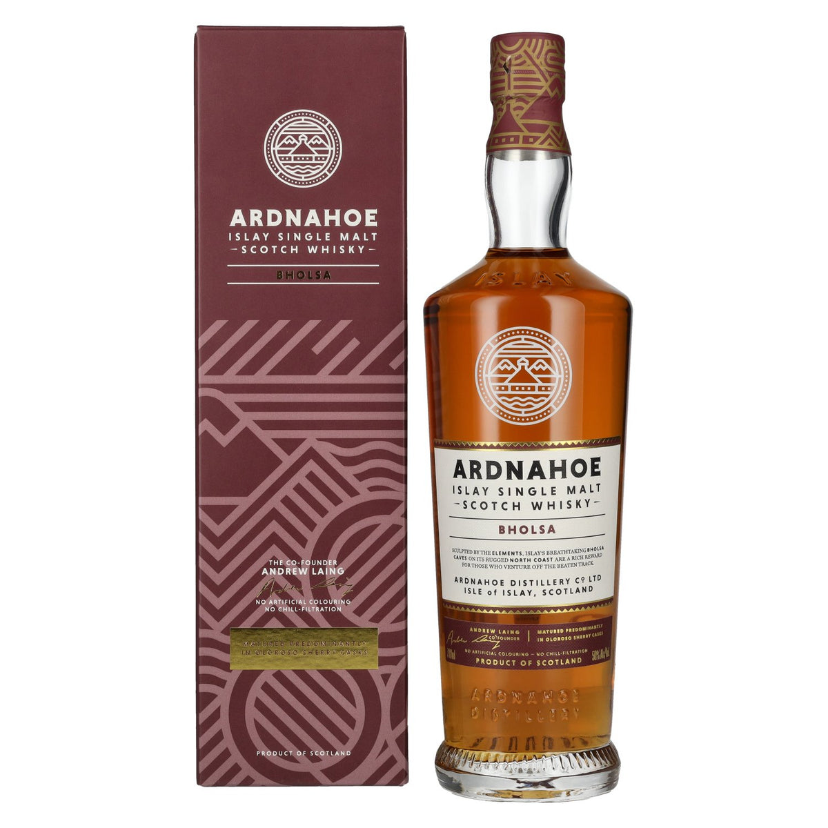 Ardnahoe BHOLSA Islay Single Malt Whisky 50% vol. 0.7 l in a gift box