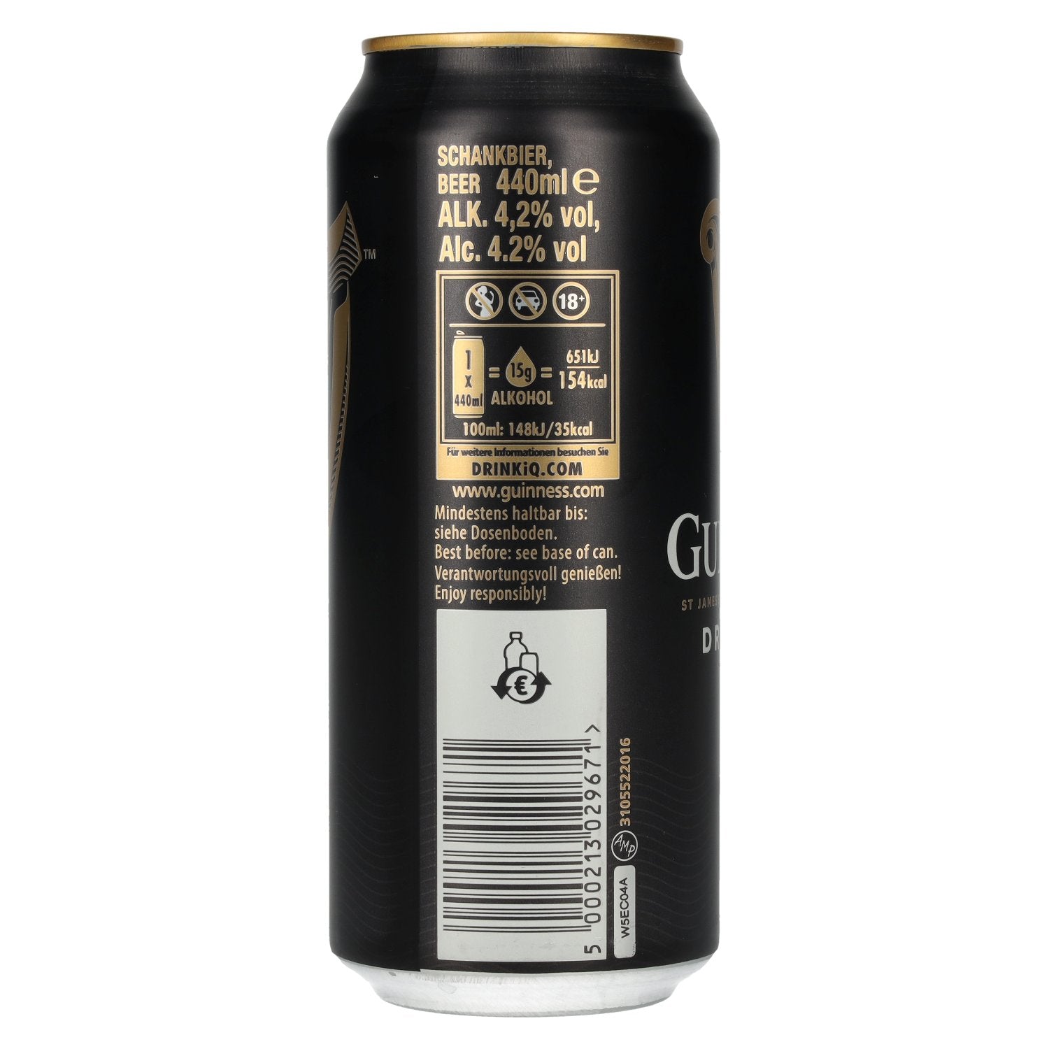 Guinness Draught Stout 4,2% vol. 24x0,44l canettes consignées