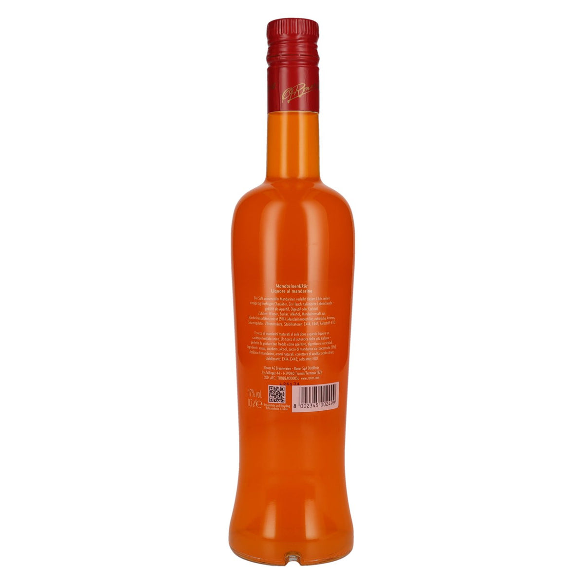 Roner Mandarino mandarijnlikeur 17% vol. 0,7 l