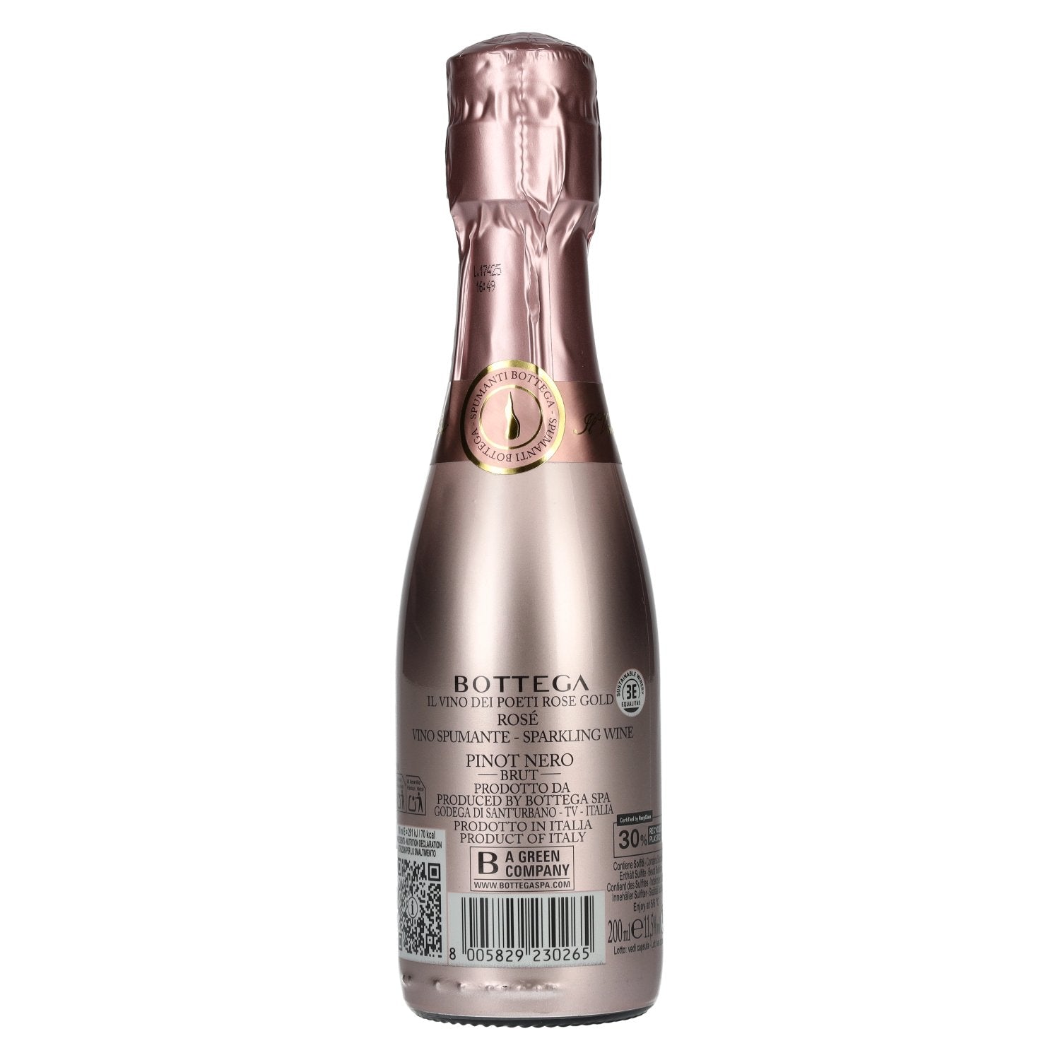 Bottega ROSE GOLD Vino Spumante Brut 11,5% Vol. 0,2l