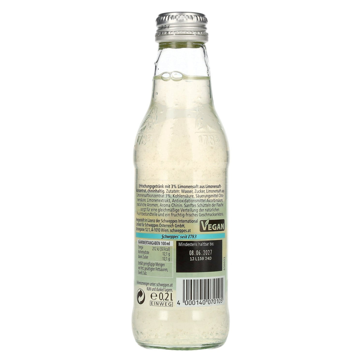 Schweppes Original Bitter Lemon 24 x 0.2 l