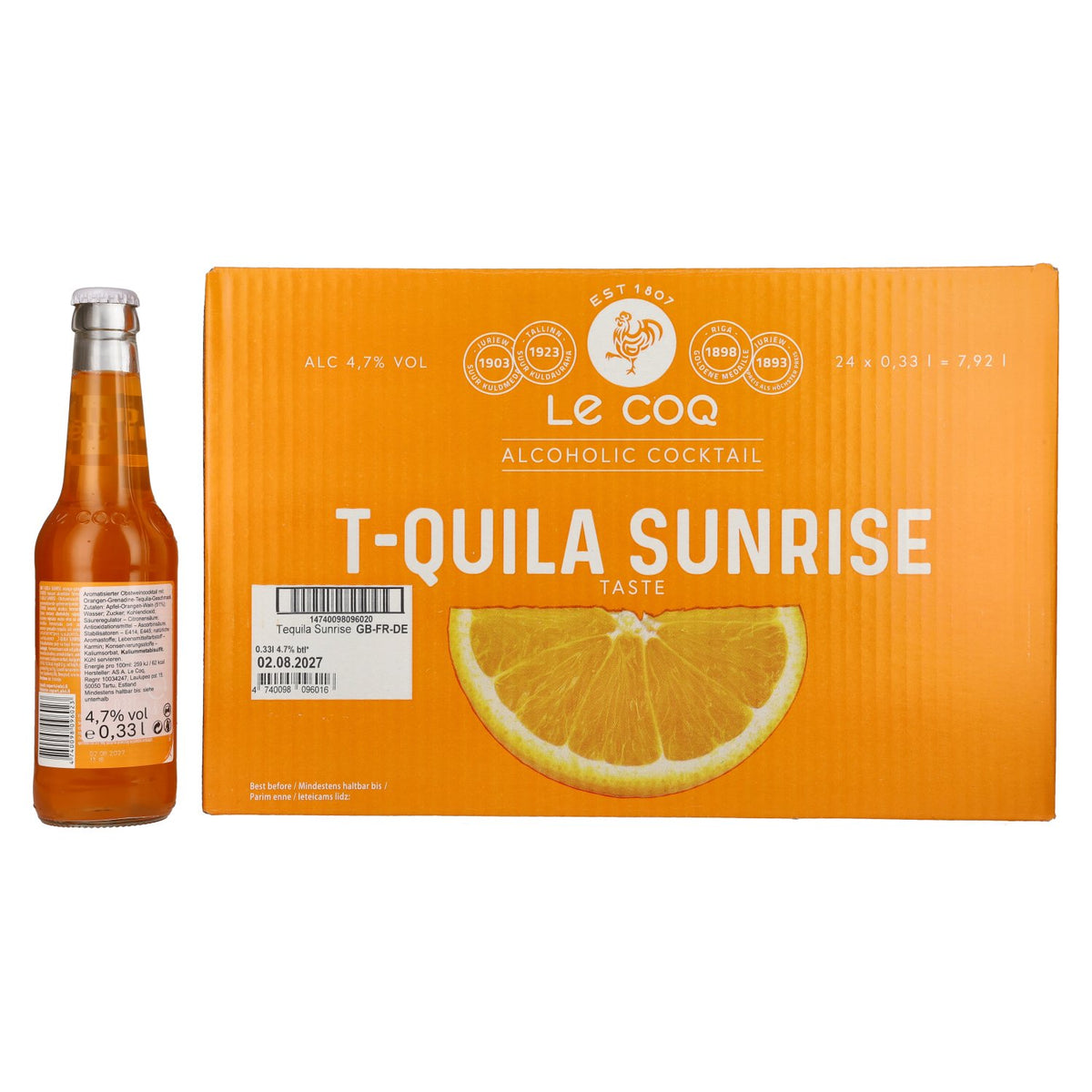 Le Coq T-QUILA SUNRISE 4,7% vol. 24 x 0,33 l