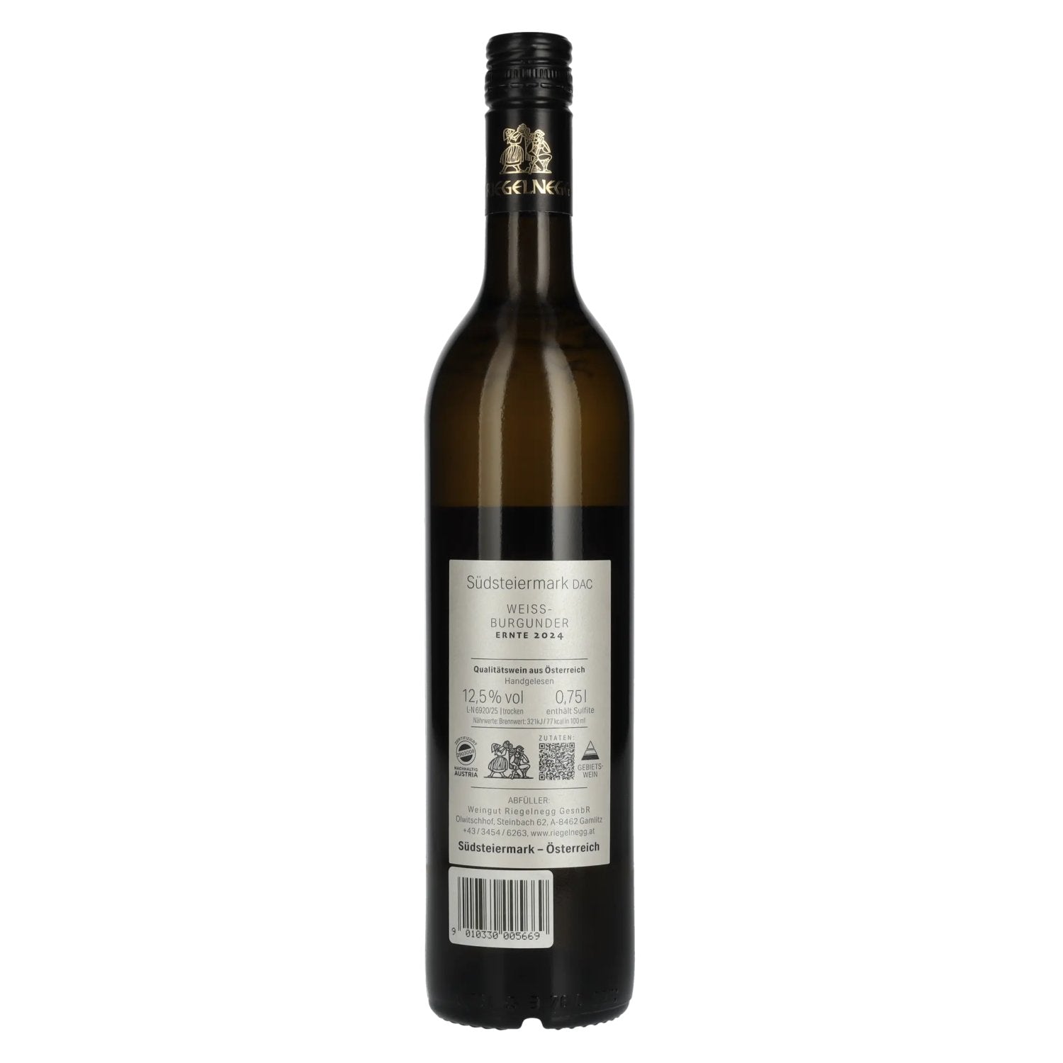 Riegelnegg Weissburgunder Südsteiermark DAC 2024 12,5% Vol. 0,75l