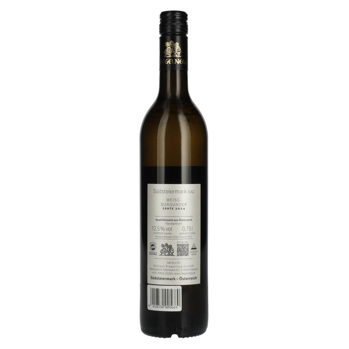 Riegelnegg Pinot Blanc South Styria DAC 2024 12.5% ABV 0.75l