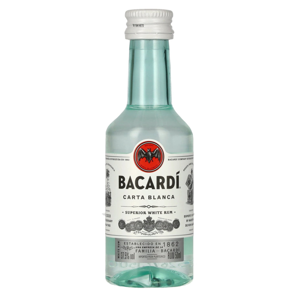 Bacardi Ron Carta Blanca Superior 37.5% vol. 0.05 l PET