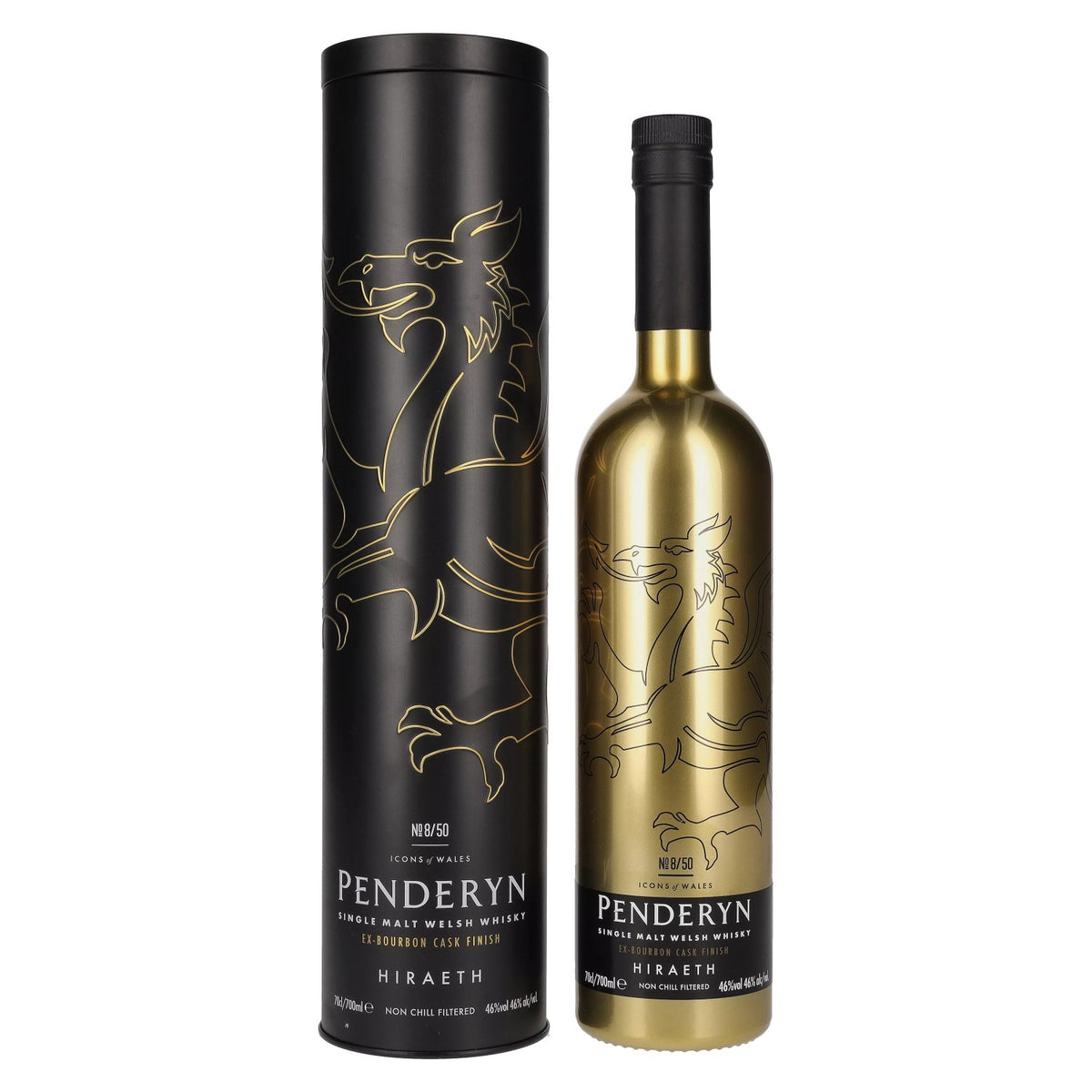 Penderyn HIRAETH Welsh Whisky Icons of Wales No. 8 46% vol. 0.7 l in a tin box
