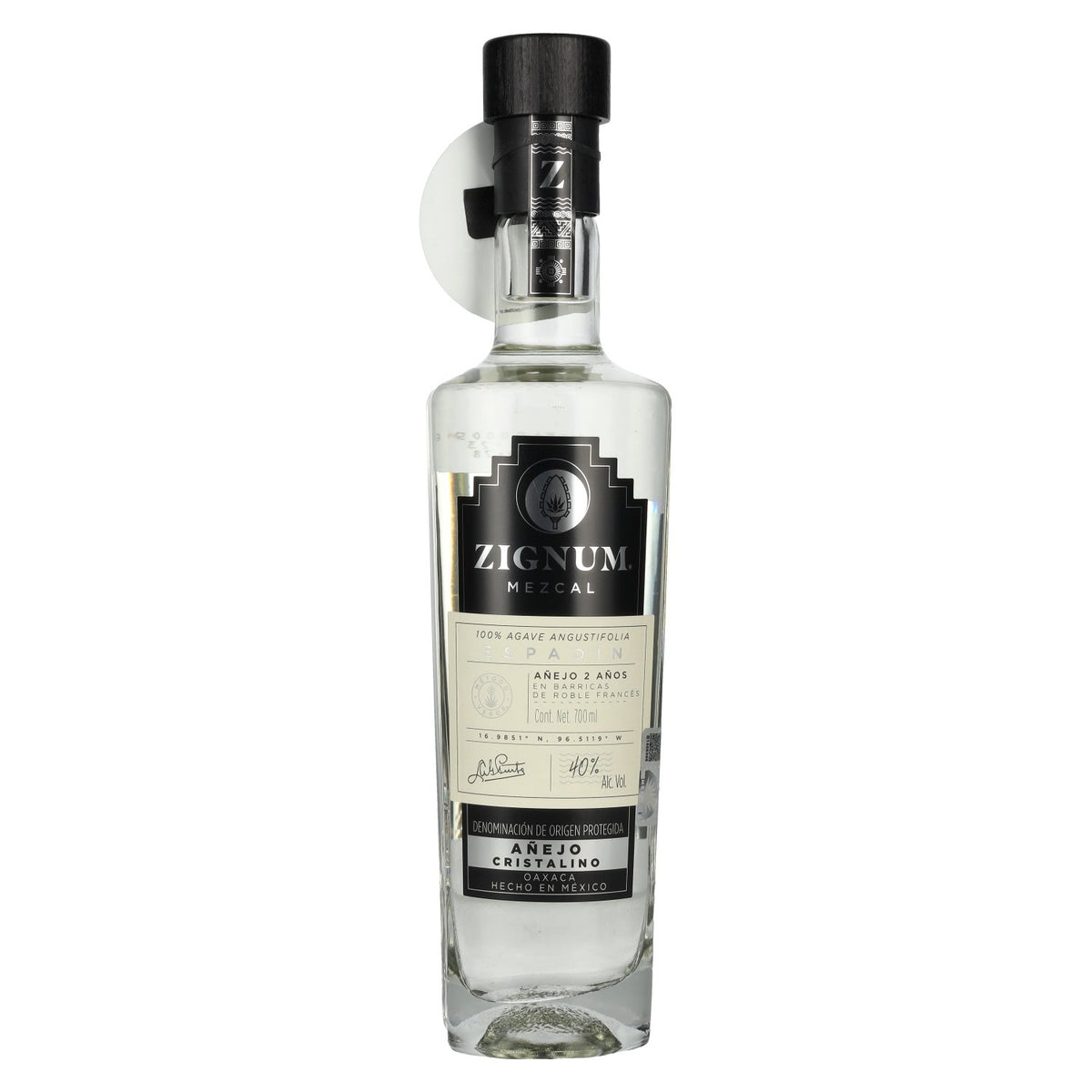Zignum Mezcal Añejo Cristalino 100% Agave Angustifolia DOP 40% vol. 0.7 l