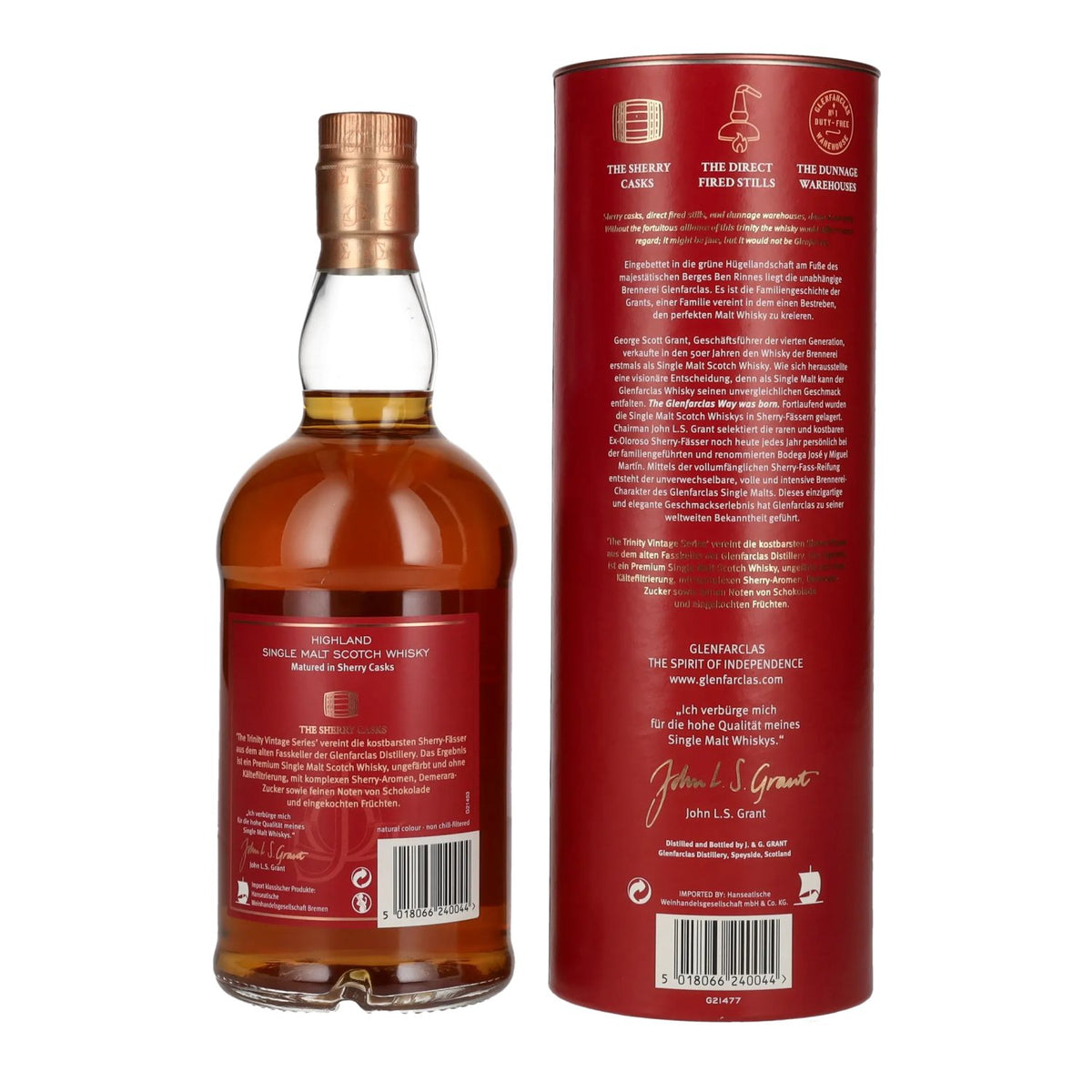 Glenfarclas THE TRINITY VINTAGE SERIES Sherry Cask Highland Single Malt 2012 46% Vol. 0,7l in Geschenkbox