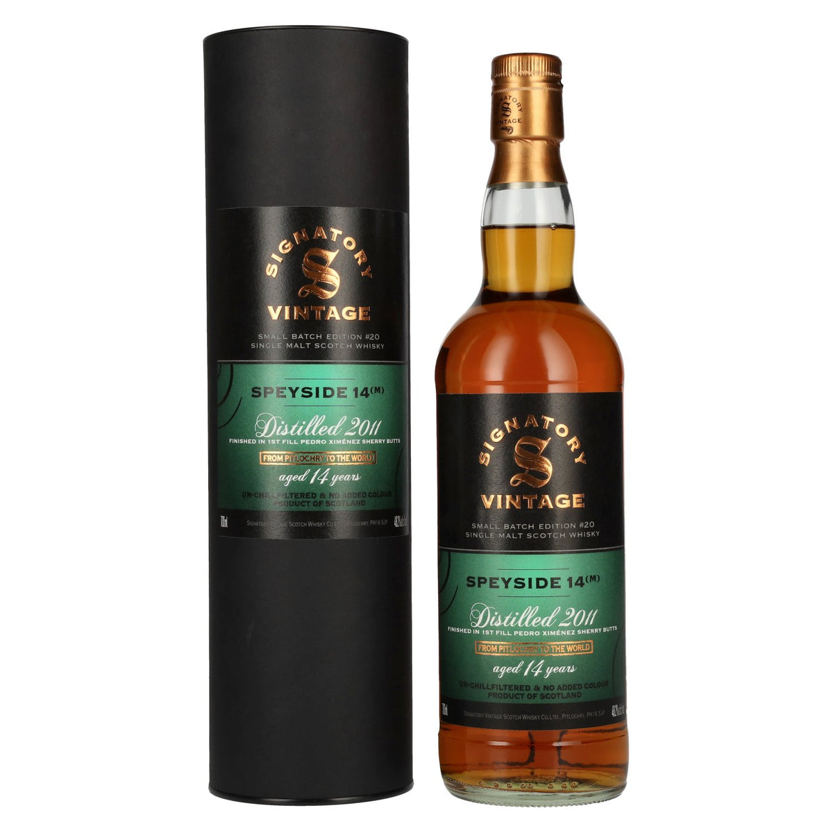 Signatory Vintage Small Batch SPEYSIDE (M) 14 Years Old Single Malt #20 2011 48,2% Vol. 0,7l in Geschenkbox