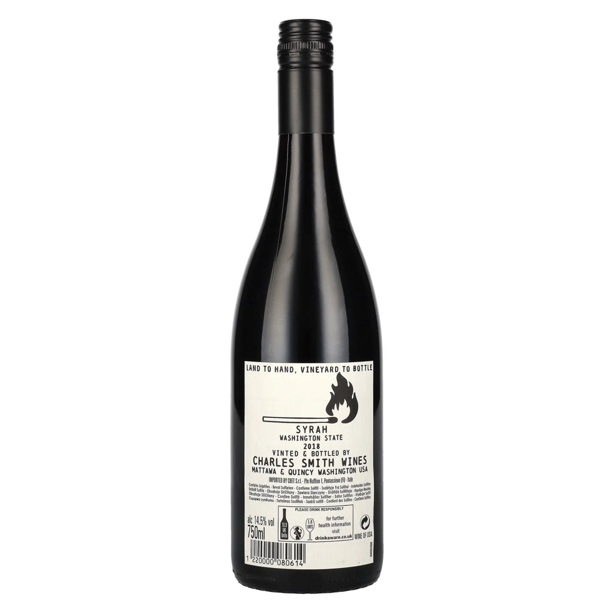 Charles Smith Boom Boom Syrah, État de Washington, 2018, 14,5 % vol., 0,75 l