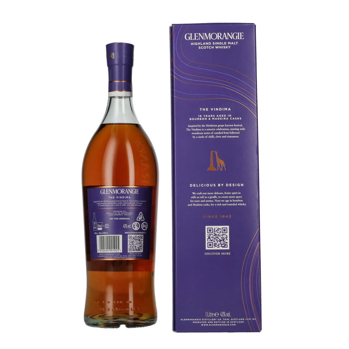 Glenmorangie 16 Years Old THE VINDIMA Highland Single Malt Scotch Whisky 43% vol. 1 litre in a gift box