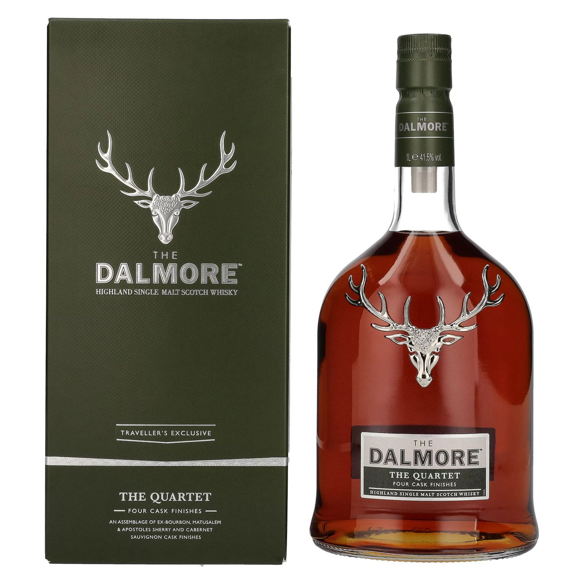 The Dalmore THE QUARTET Highland Single Malt Scotch Whisky 41.5% ABV 1l in a gift box