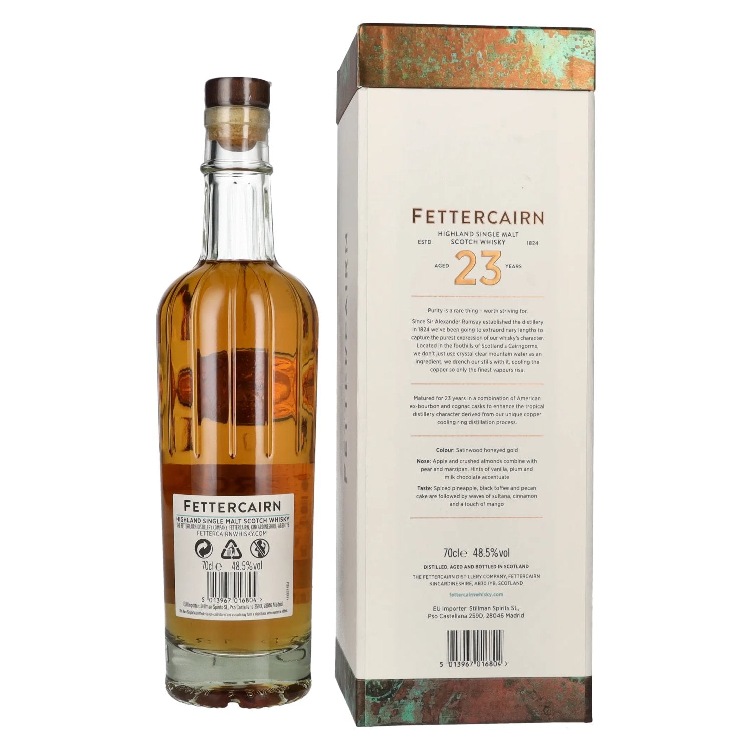 Fettercairn Whisky 23 Years Old Highland Single Malt Scotch Whisky 48,5% Vol. 0,7l in gift box