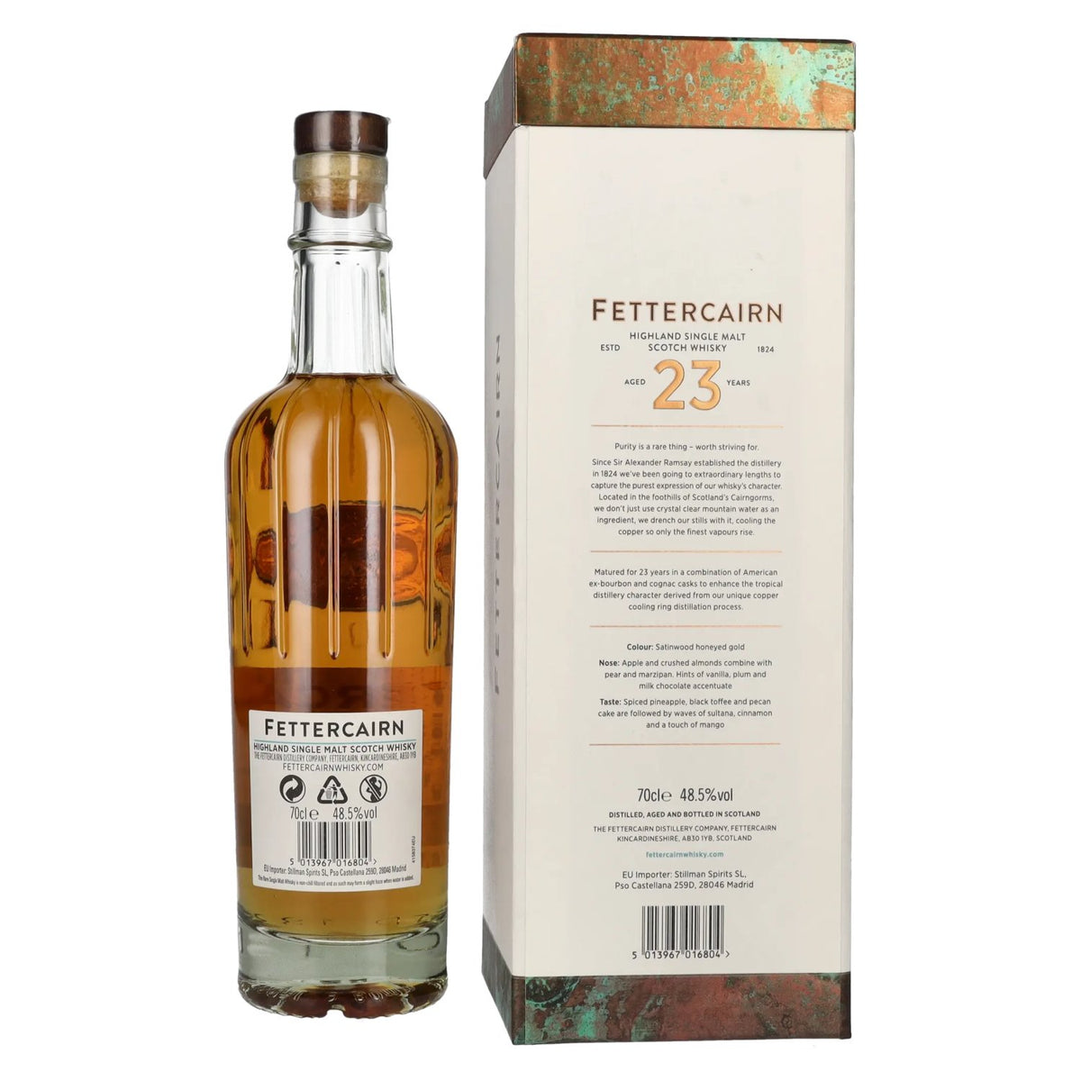 Fettercairn 23-Year-Old Highland Single Malt Scotch Whisky, 48.5% ABV, 0.7 litres, in a gift box
