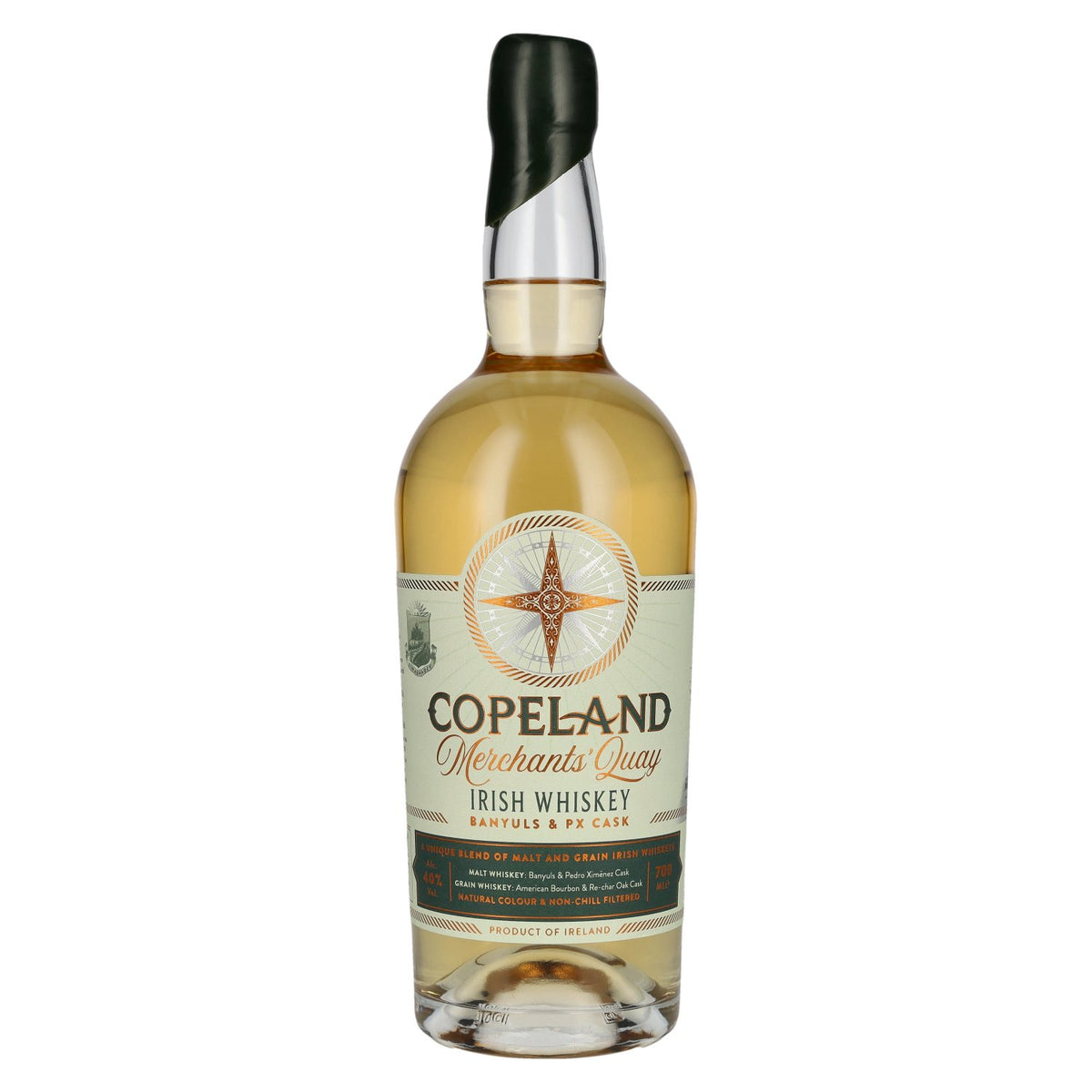 Copeland Distillery Merchant's Quay Banyuls &amp; PX Cask Green Label Irish Whiskey 40 % vol. 0,7 l
