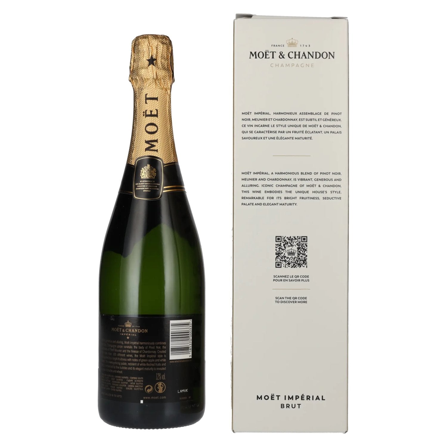 Moët & Chandon Champagne IMPÉRIAL Brut 12% Vol. 0,75l in Geschenkbox mit Goldstift