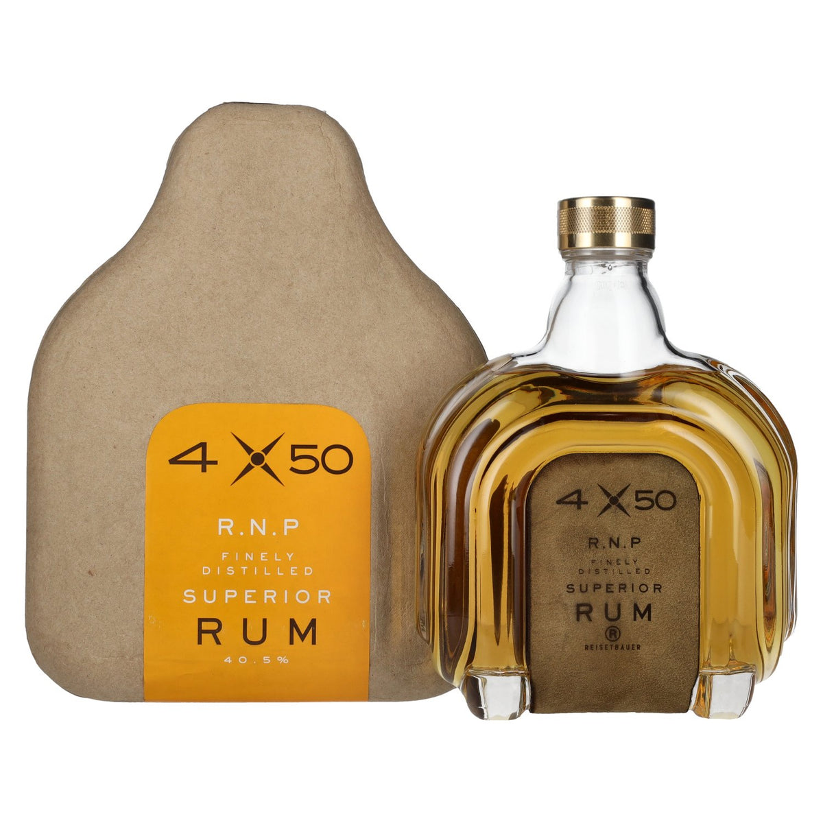 4X50 R.N.P. Finely Distilled Superior Rum 40,5% Vol. 0,7l in gift box