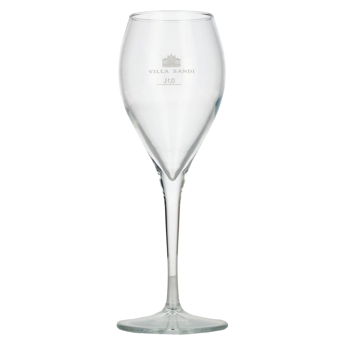 Villa Sandi stemmed glass with 0.1-litre calibration mark