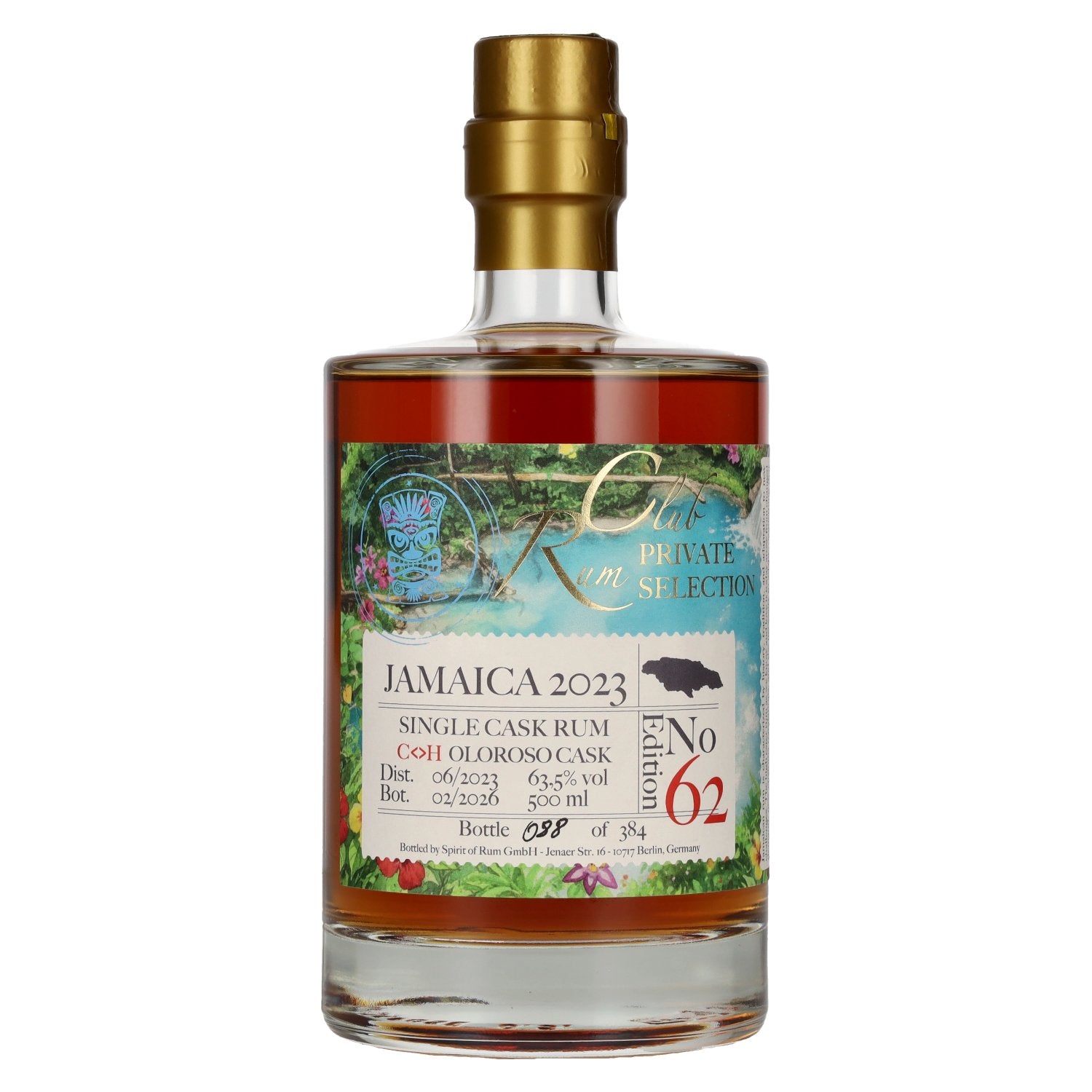 Rum Club PRIVATE SELECTION Jamaica Single Cask Rum Edition 62 2023 63,5% vol. 0,5 l