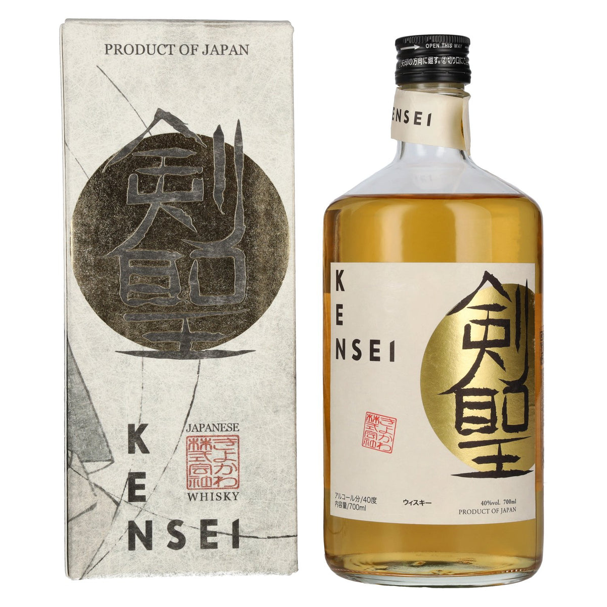 Kensei Whisky, 40 % vol., 0,7 l, dans un coffret cadeau