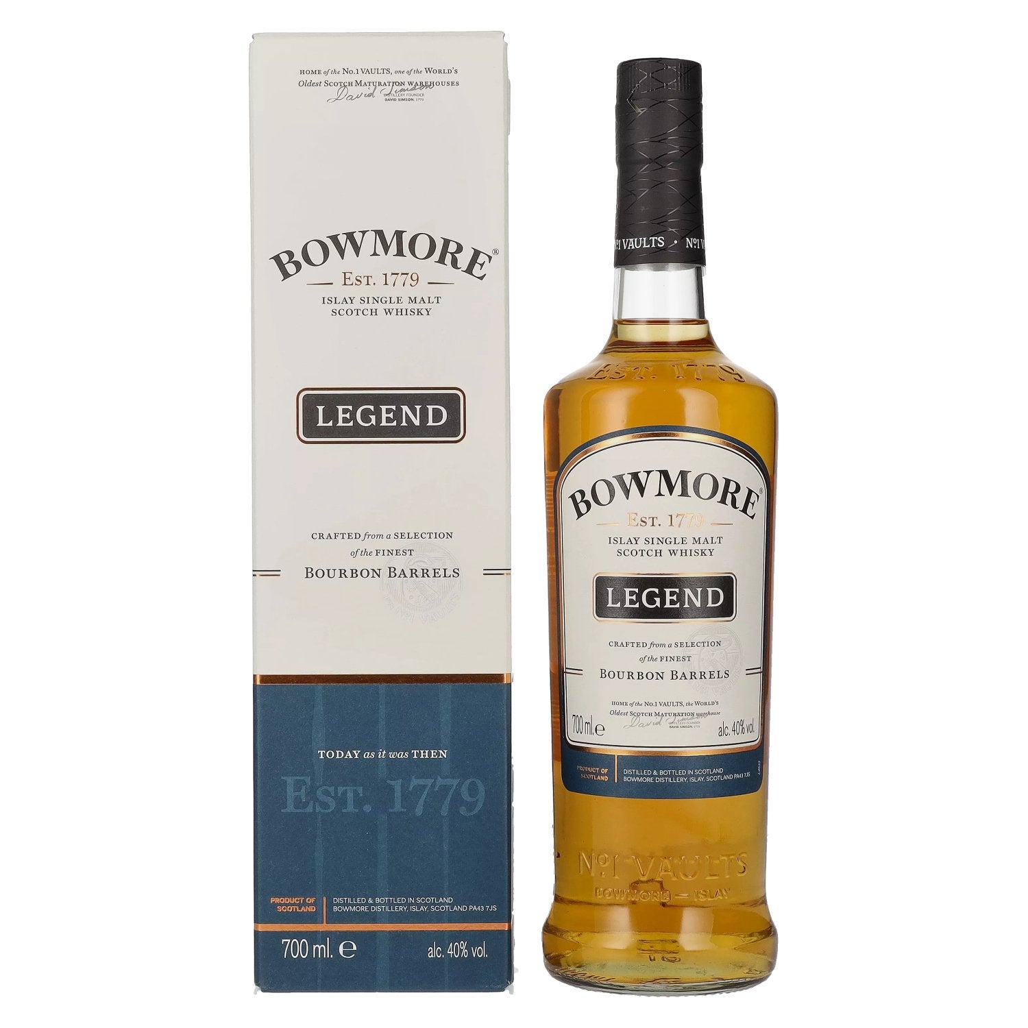 Bowmore LEGEND Islay Single Malt 40% Vol. 0,7l in geschenkverpakking