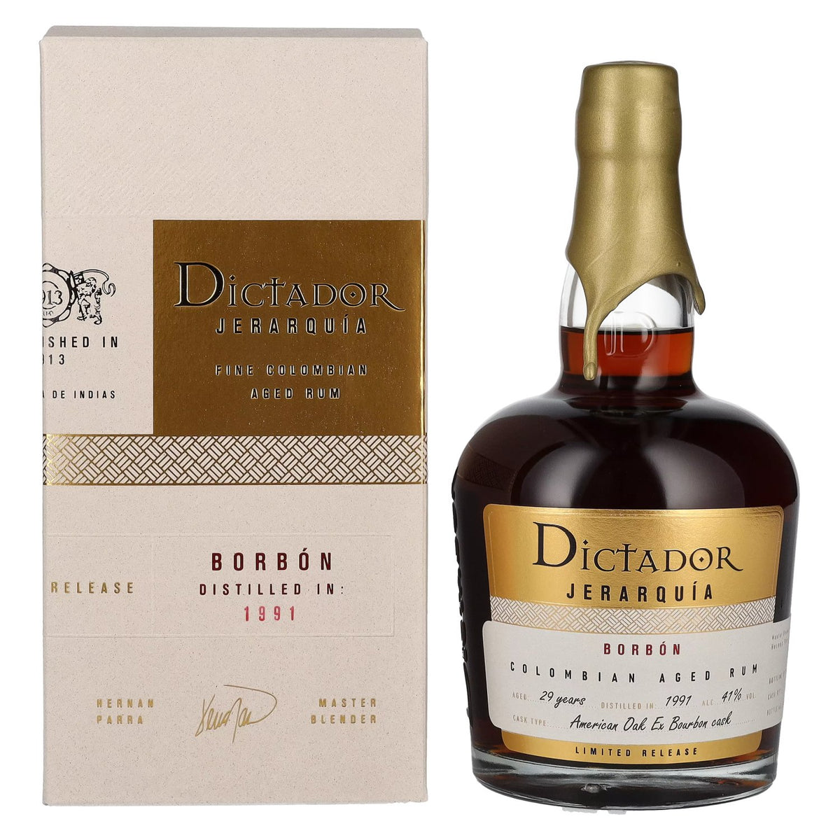 Dictador JERARQUÍA 29-Year-Old BORBÓN Rum 1991 41% vol. 0.7 l in a gift box