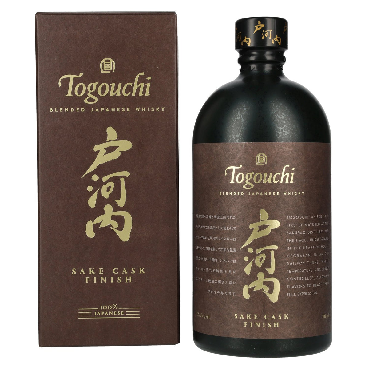 Togouchi Japanese Blended Whisky Sake Cask Finish 40 % vol., 0,7 l, dans un coffret cadeau