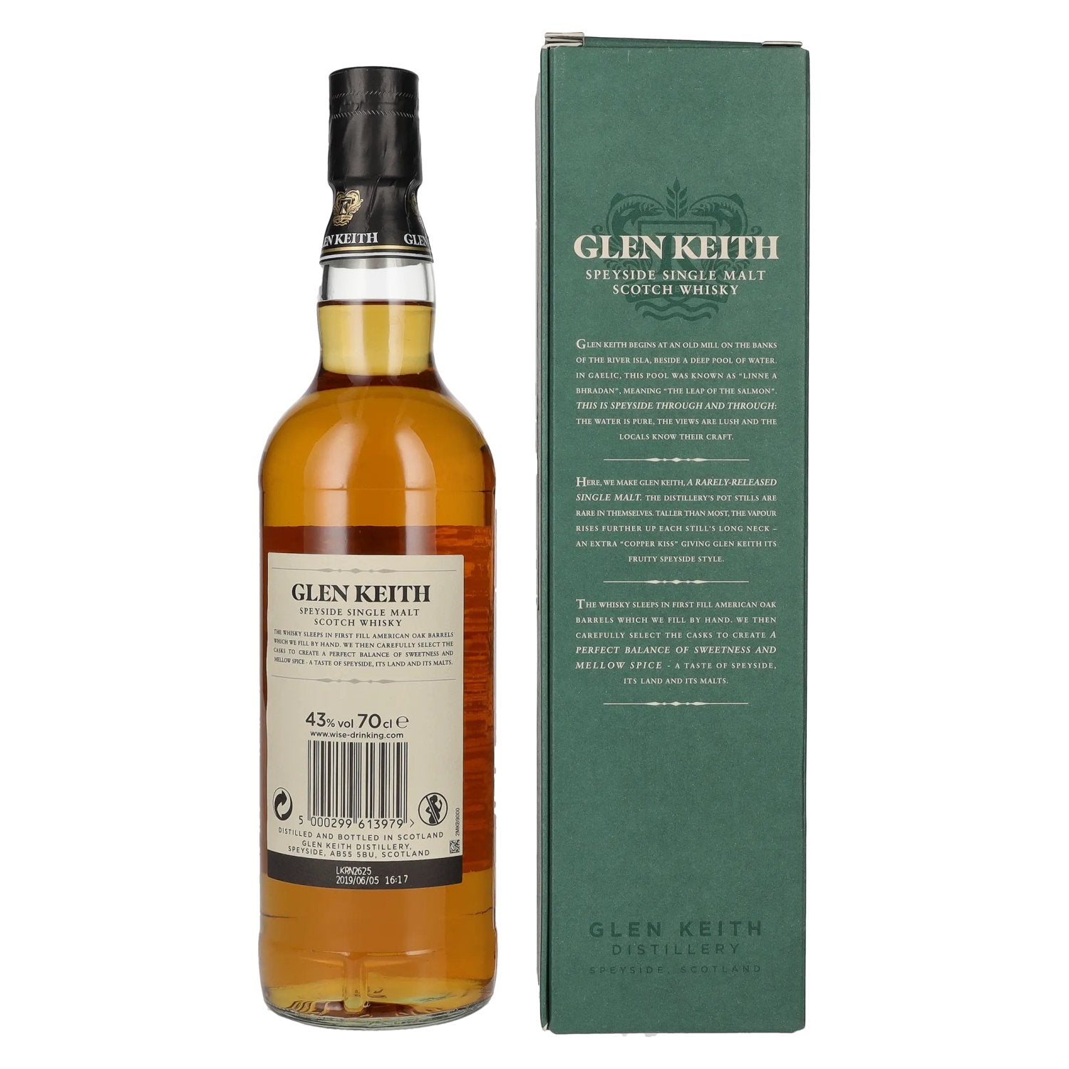 Glen Keith 25 Years Old Speyside Single Malt 43% Vol. 0,7l in gift box