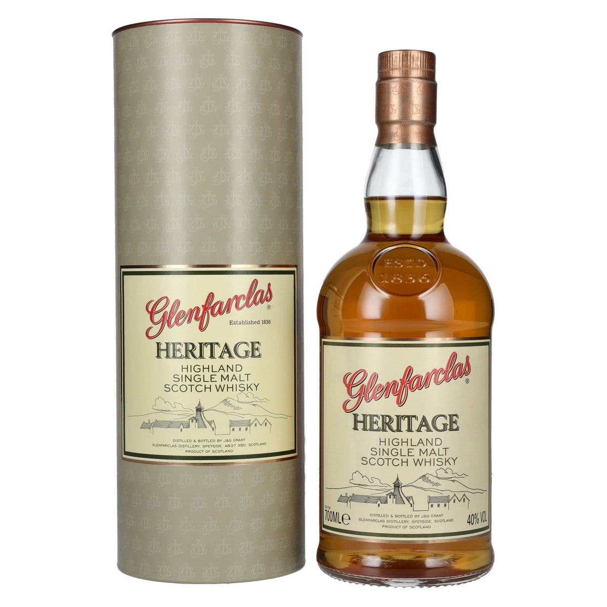 Glenfarclas HERITAGE Highland Single Malt Scotch Whisky 40% vol. 0,7 l in geschenkverpakking
