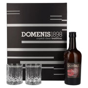 Domenis 1898 DOMBAY Cherry, crème de cerises, 17 % vol., 0,5 l, dans un coffret cadeau avec 2 verres