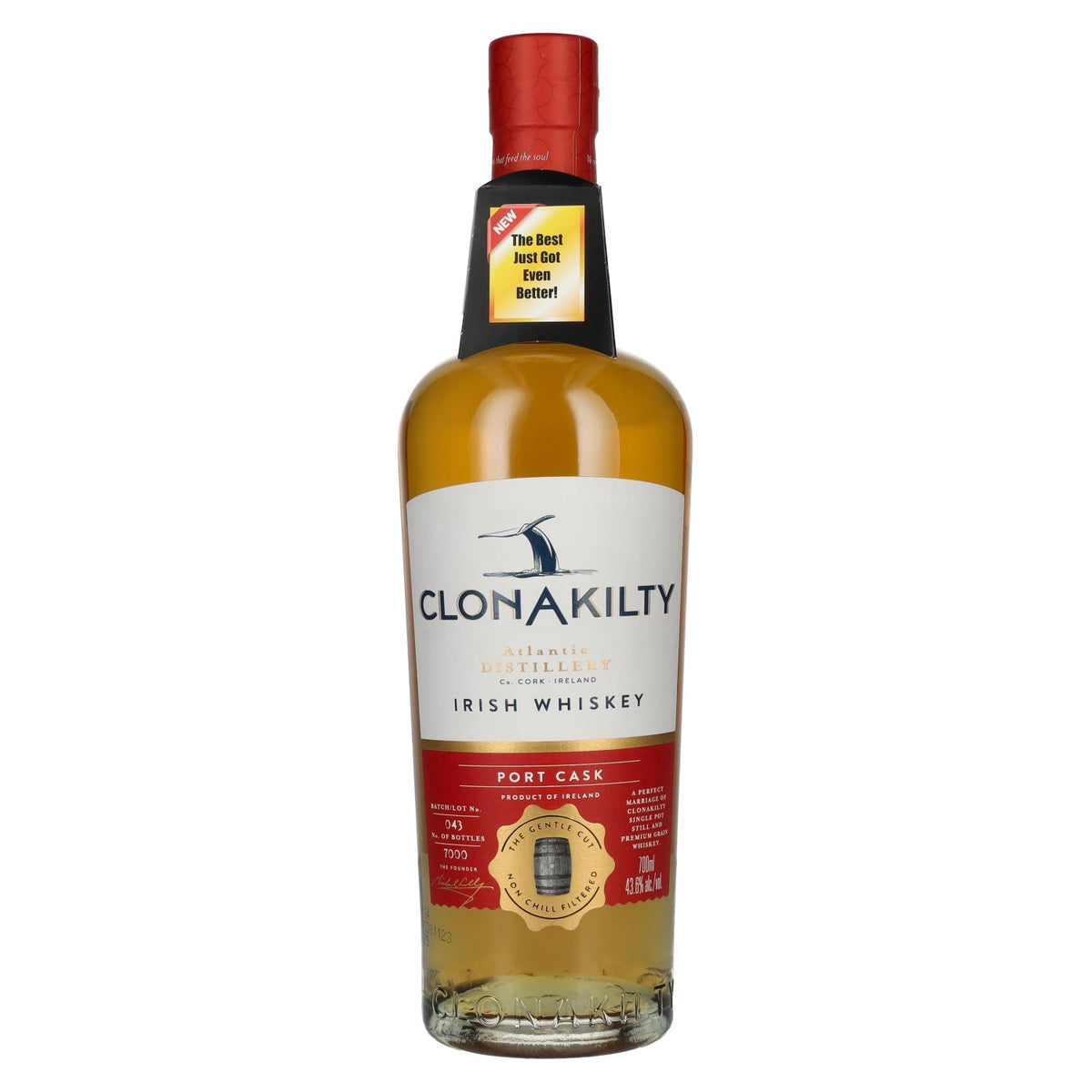 Clonakilty Irish Whiskey Port Cask 43.6% ABV 0.7l