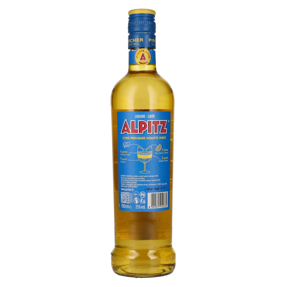 Pircher ALPITZ Aperitivo Alpino 15 % vol. 0,7 l